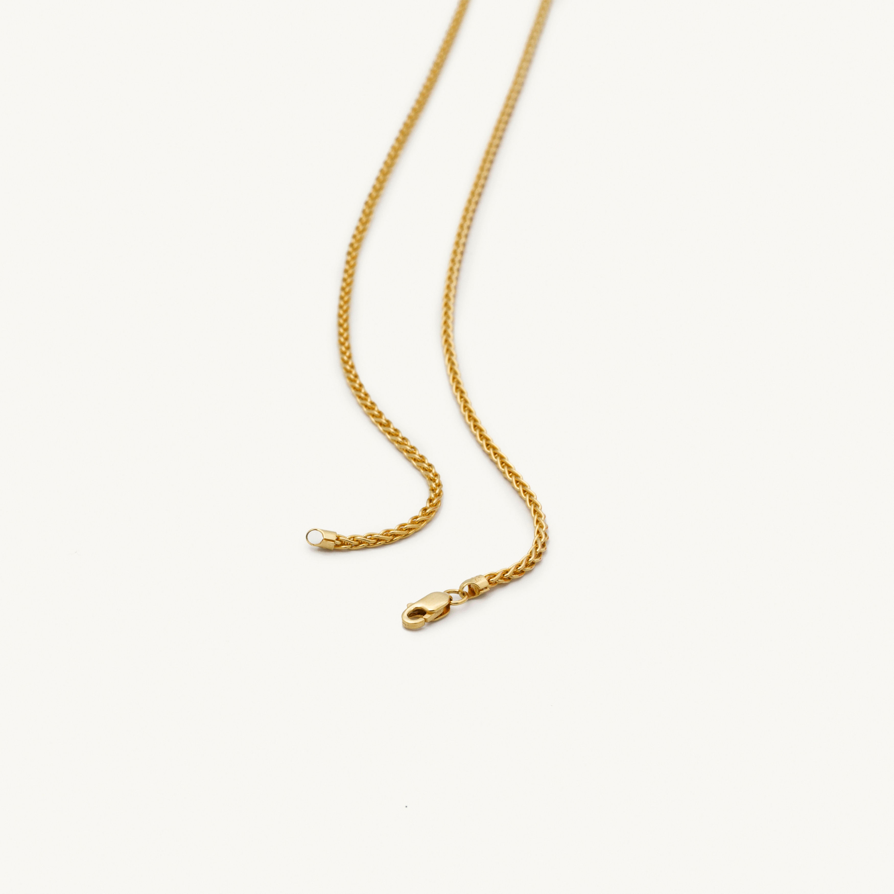 14k yellow gold wheat necklace