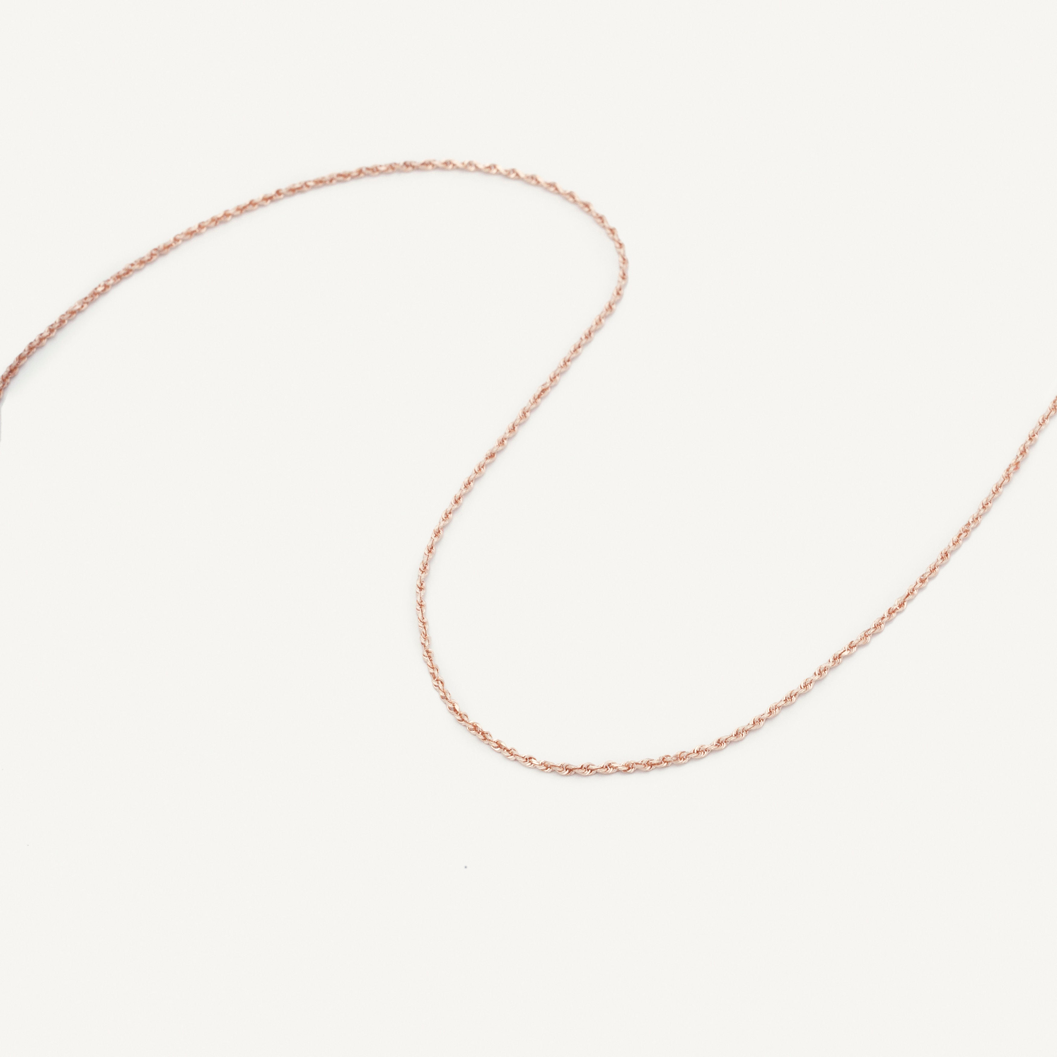 14k rose gold rope chain