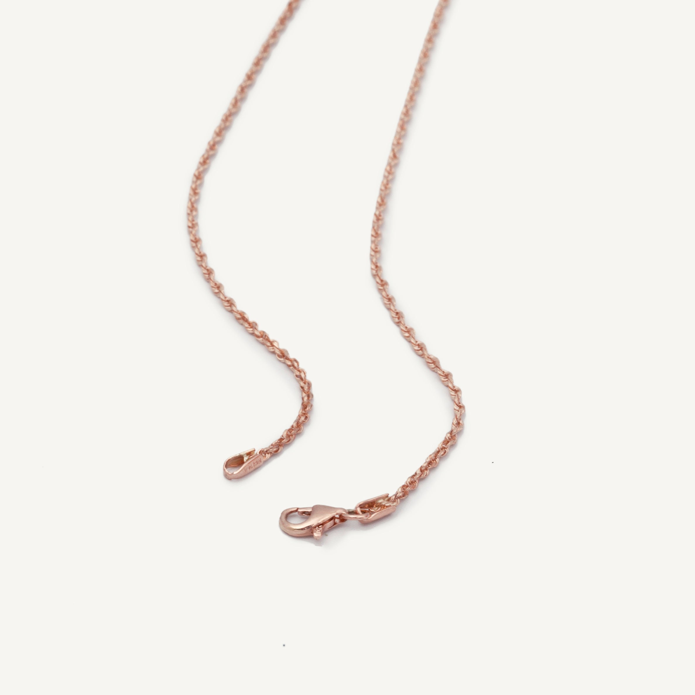14k rose gold rope chain