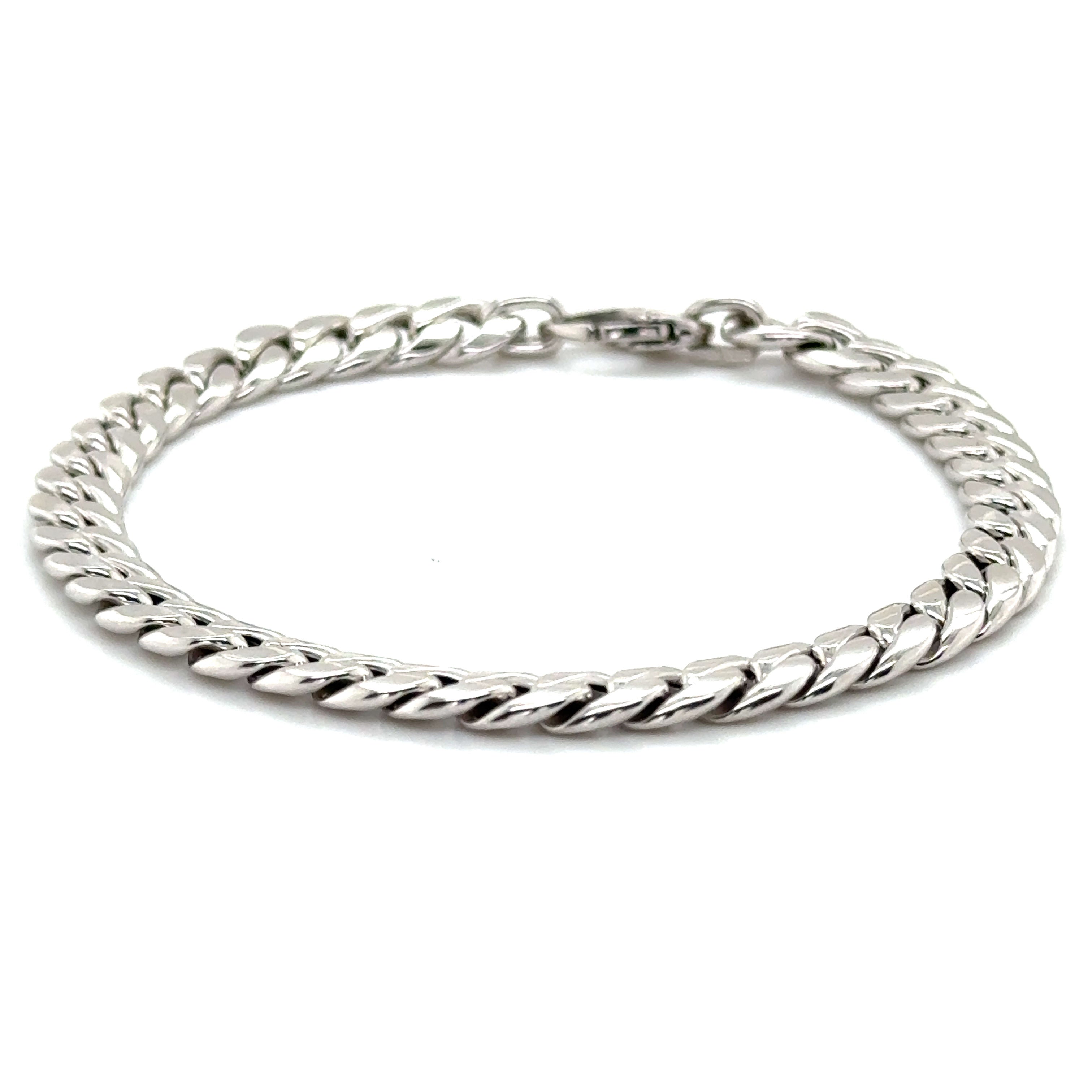 14K WHITE GOLD MIAMI CUBAN BRACELET WOMEN