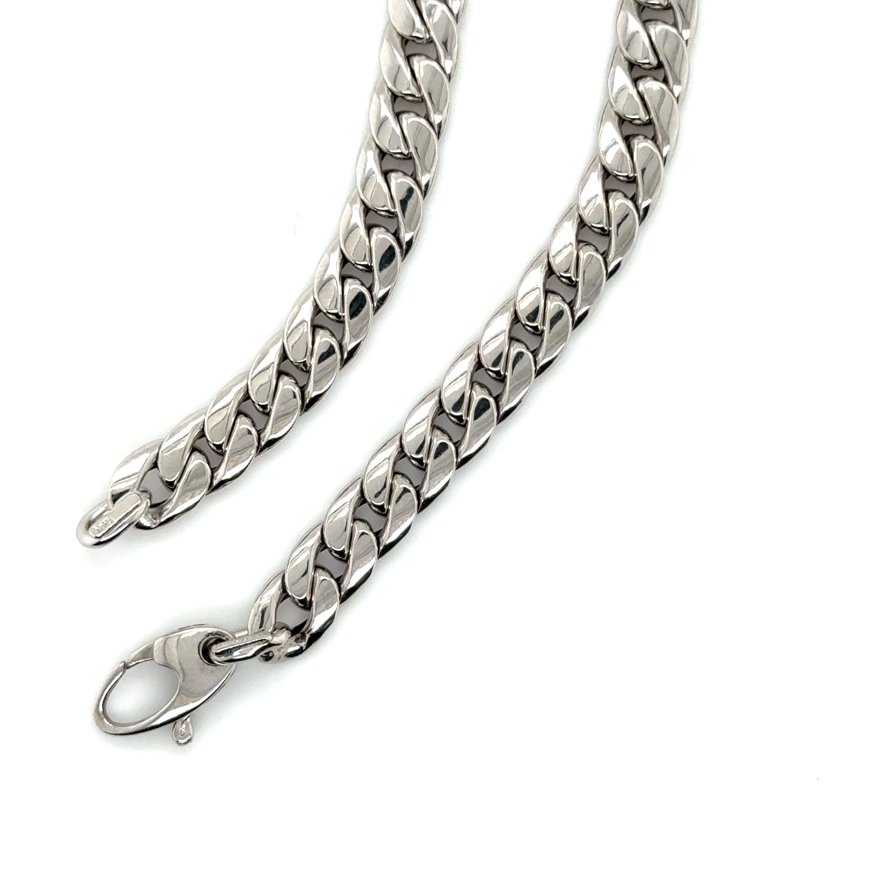 14K WHITE GOLD MIAMI CUBAN BRACELET WOMEN