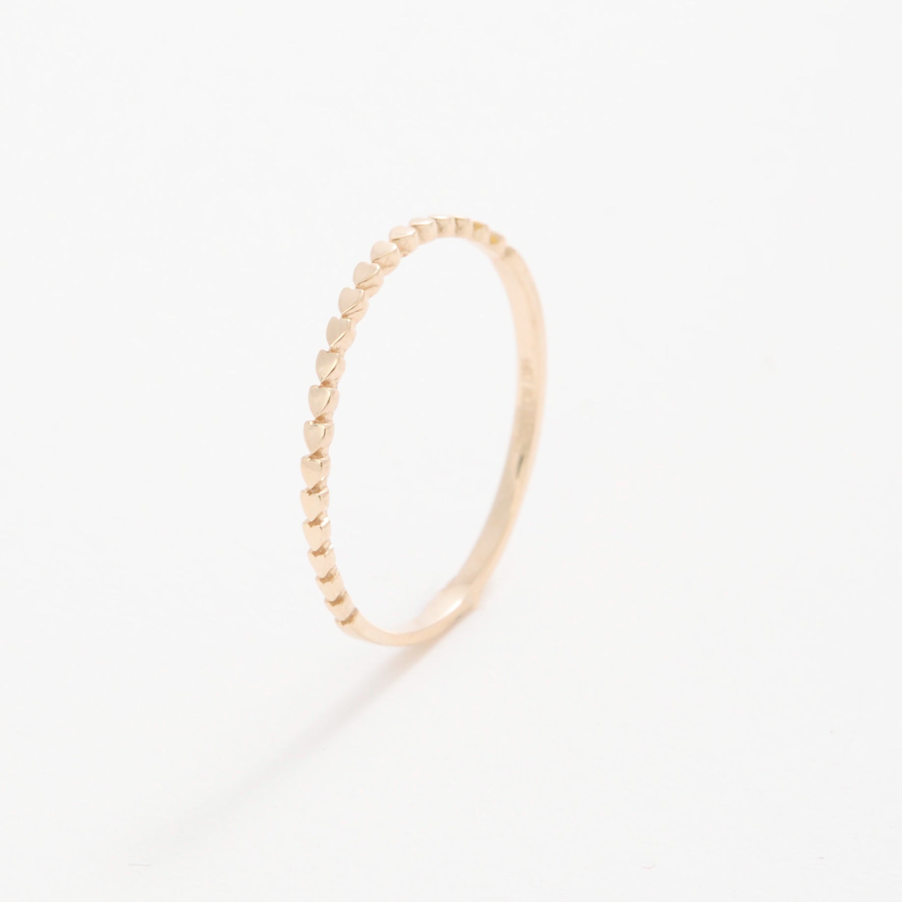 14K Gold Dainty Heart Ring