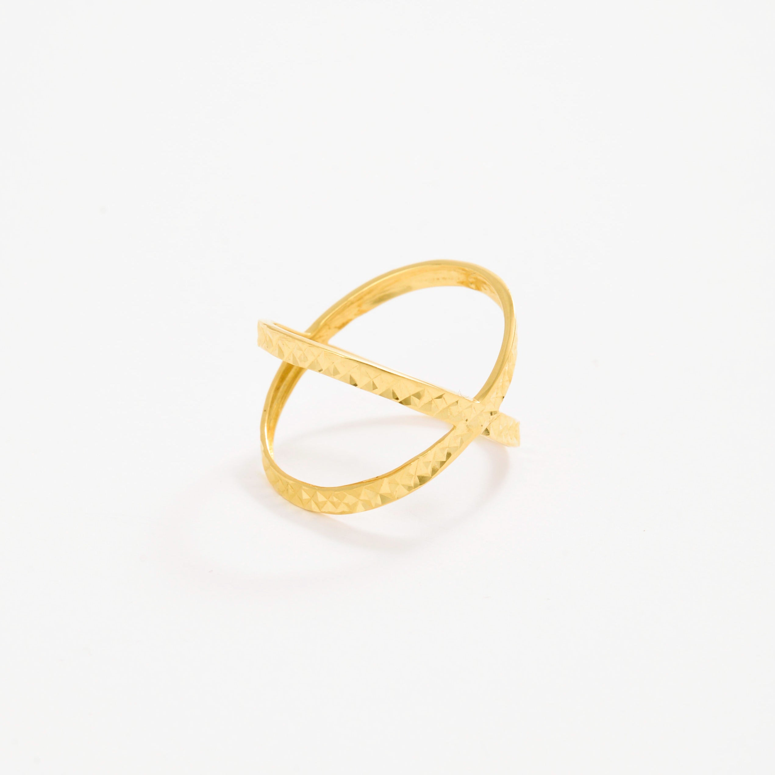 14K Gold Crisscross Ring