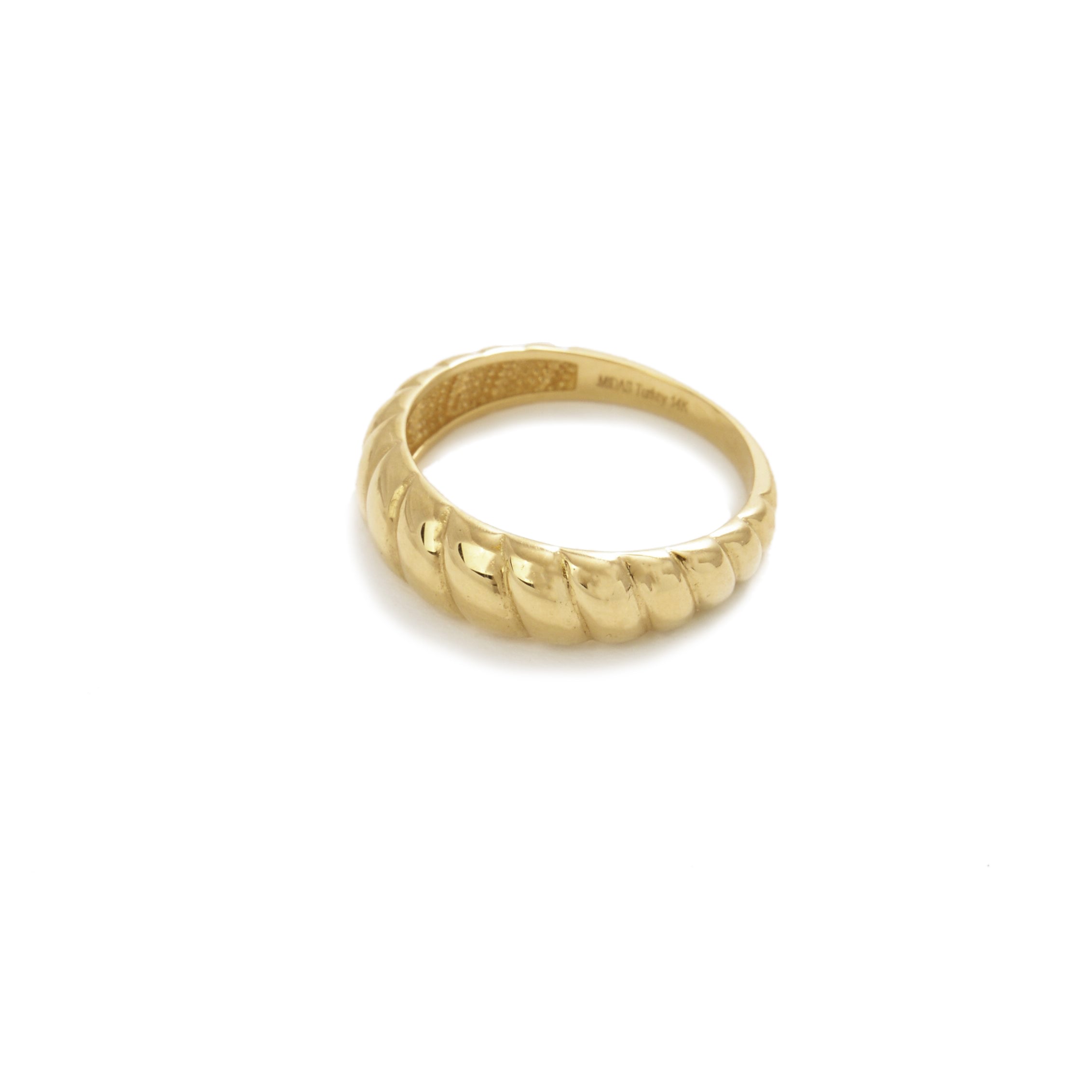 14K Gold Scalloped Ring