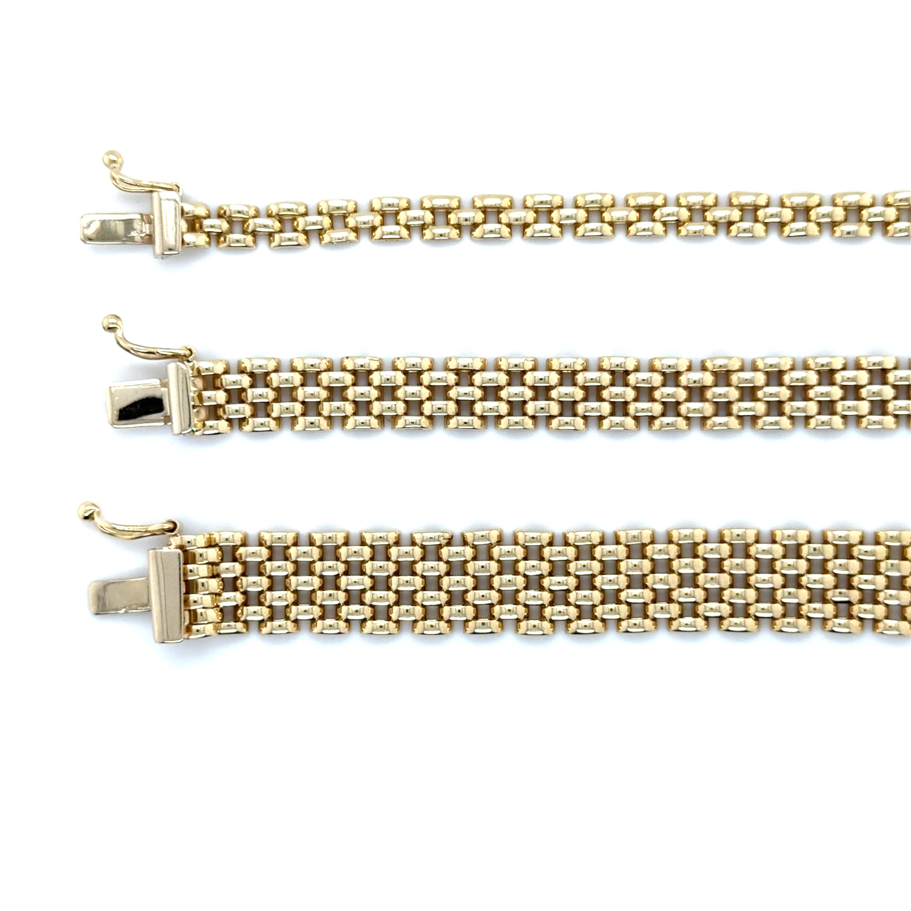 14K Gold Panther Link Bracelet