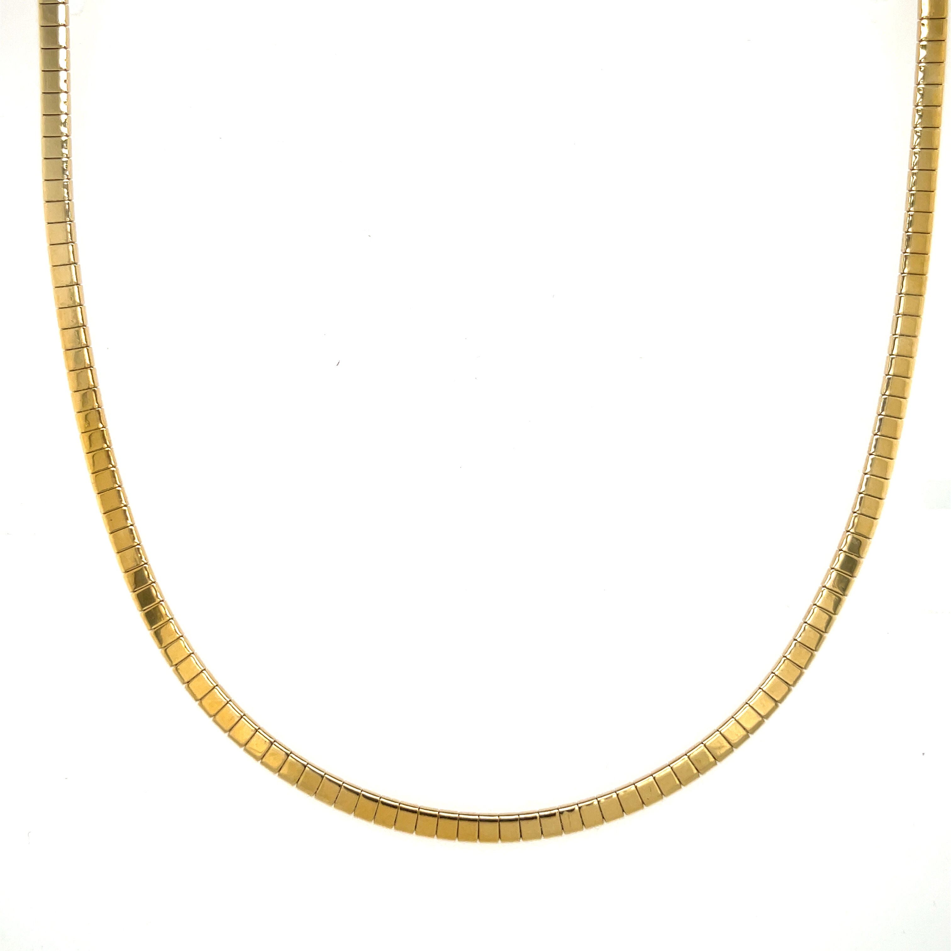 14K Gold Omega Link Necklace