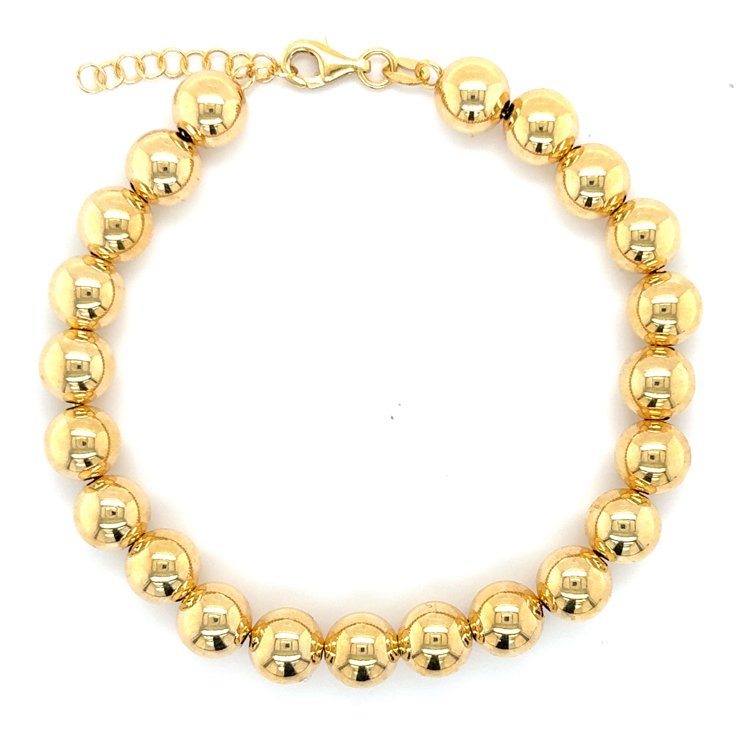 14K Gold Chunky Ball Bracelet