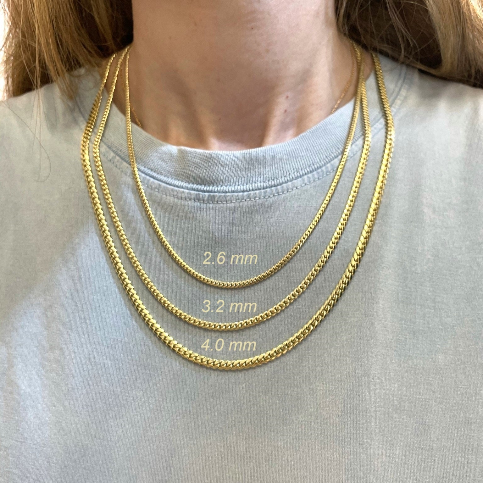 14k gold miami cuban necklace women