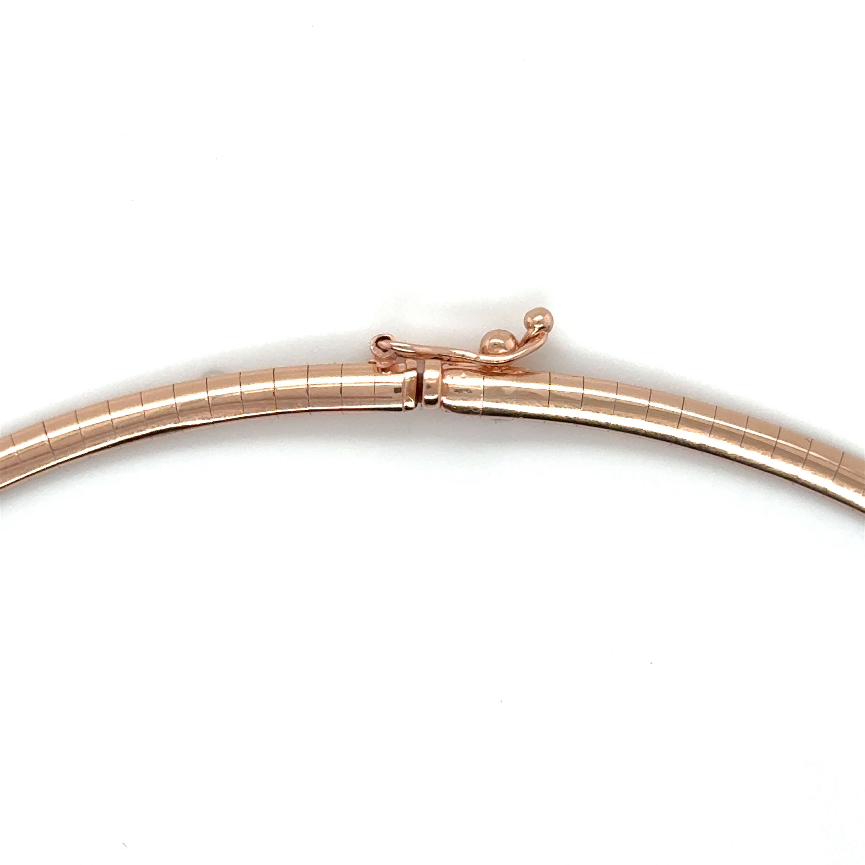 14K Rose Gold Omega Necklace Chain Women