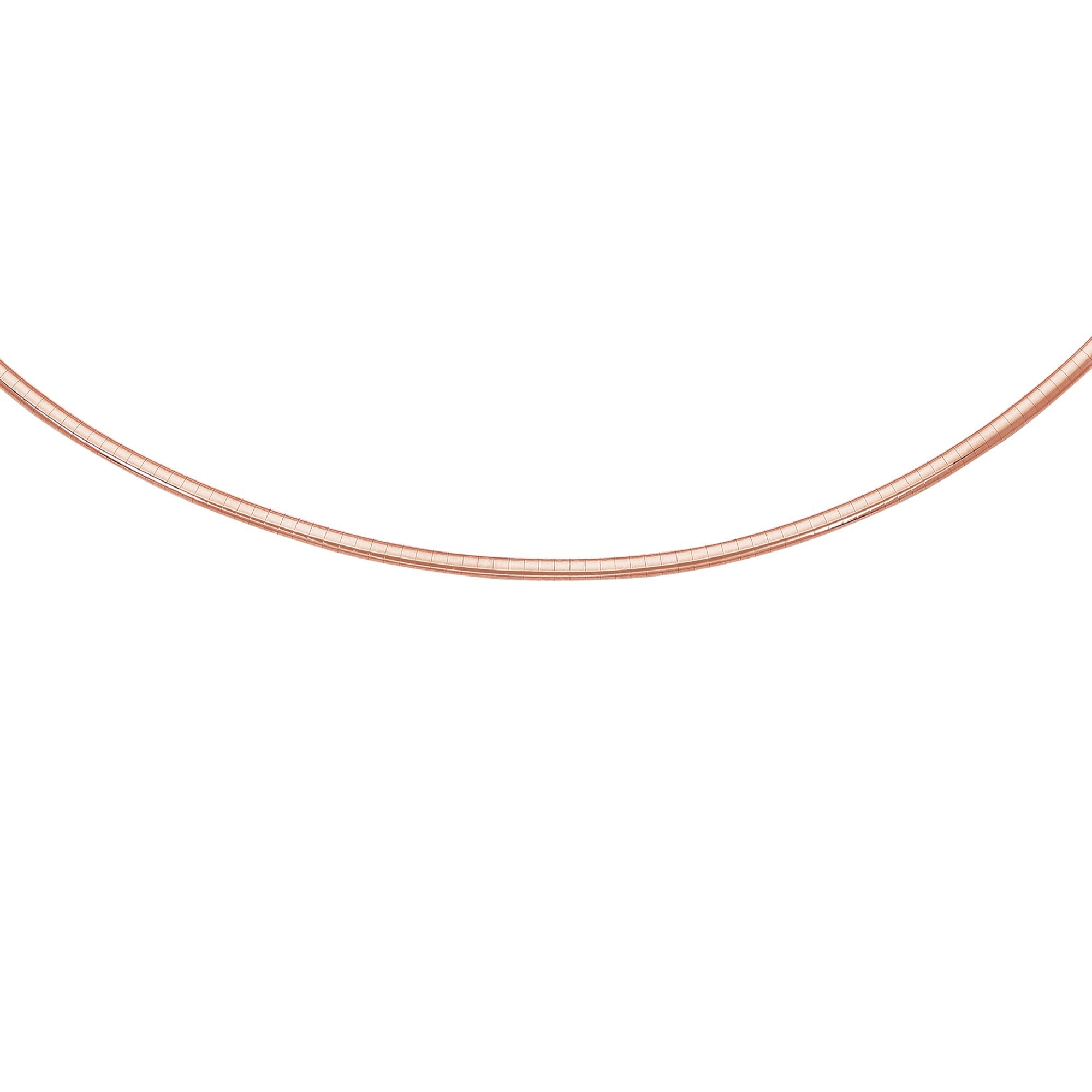 14K Rose Gold Omega Necklace Chain Women