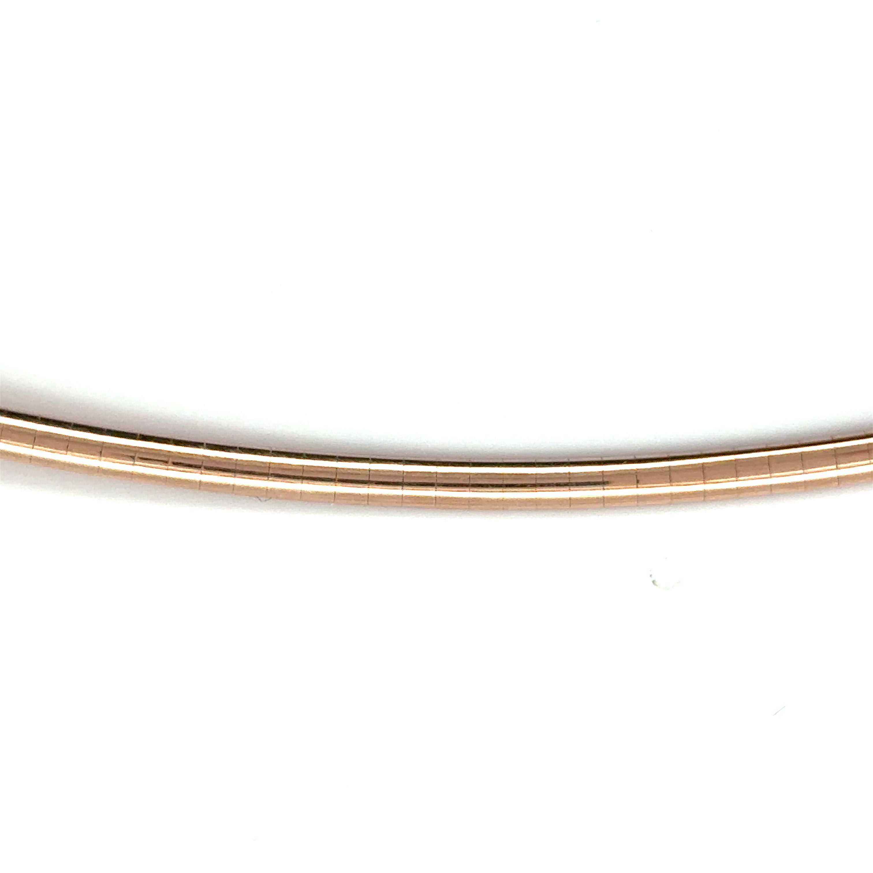 14K Rose Gold Omega Necklace Chain Women
