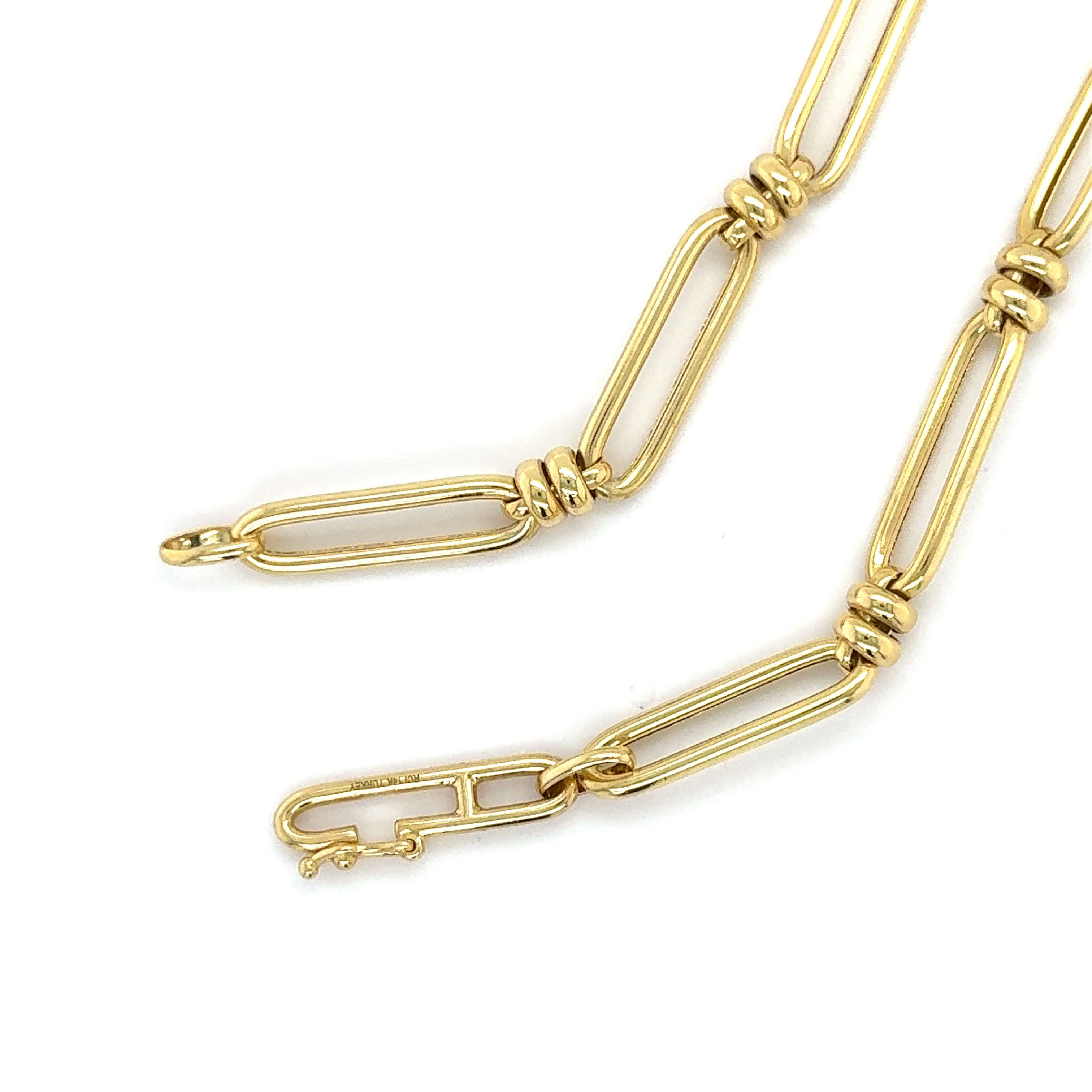 14K YELLOW GOLD LINK NECKLACE