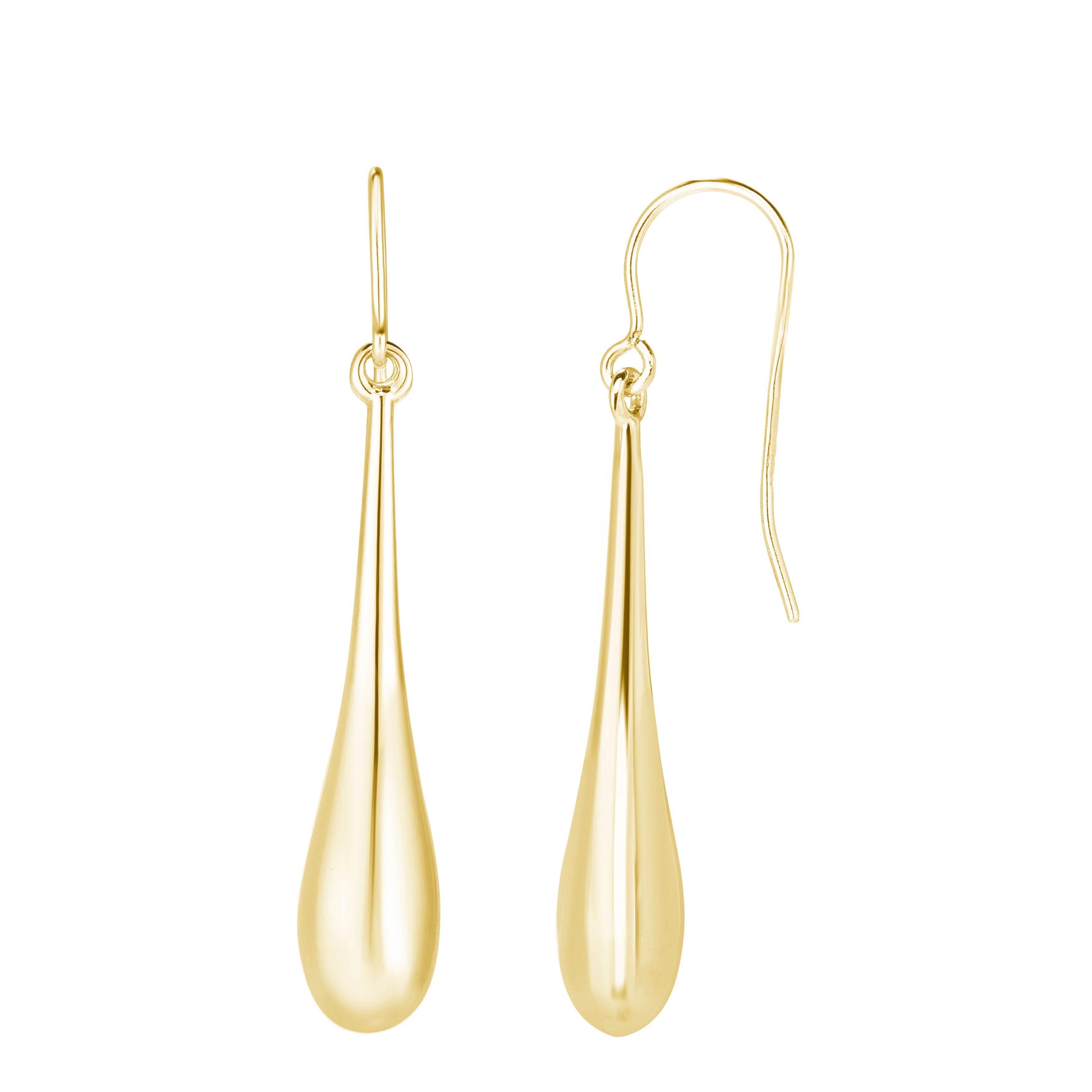14K Gold Teardrop Earrings, Yellow, White or Rose Gold