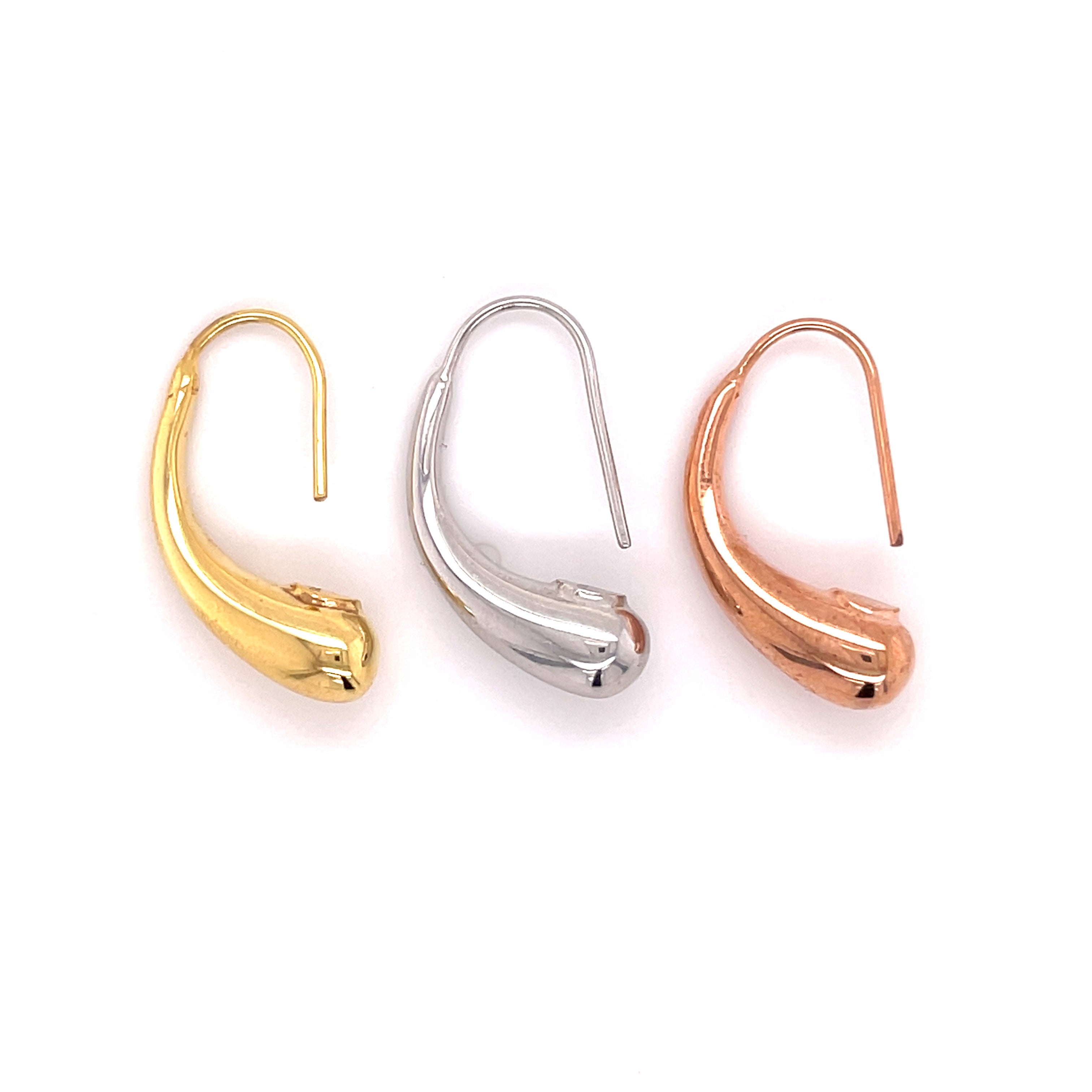 14K Gold Twist Teardrop Earrings