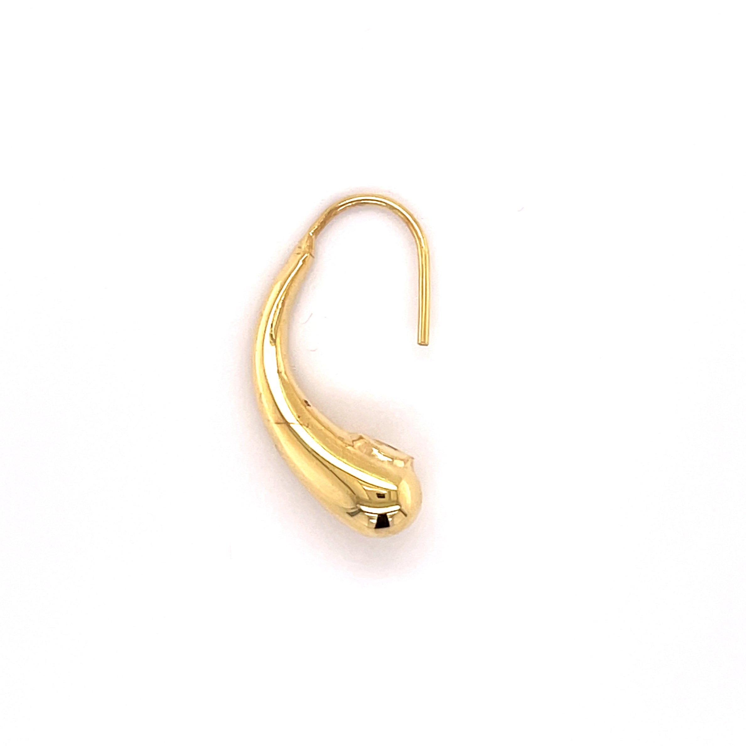 14K Gold Twist Teardrop Earrings