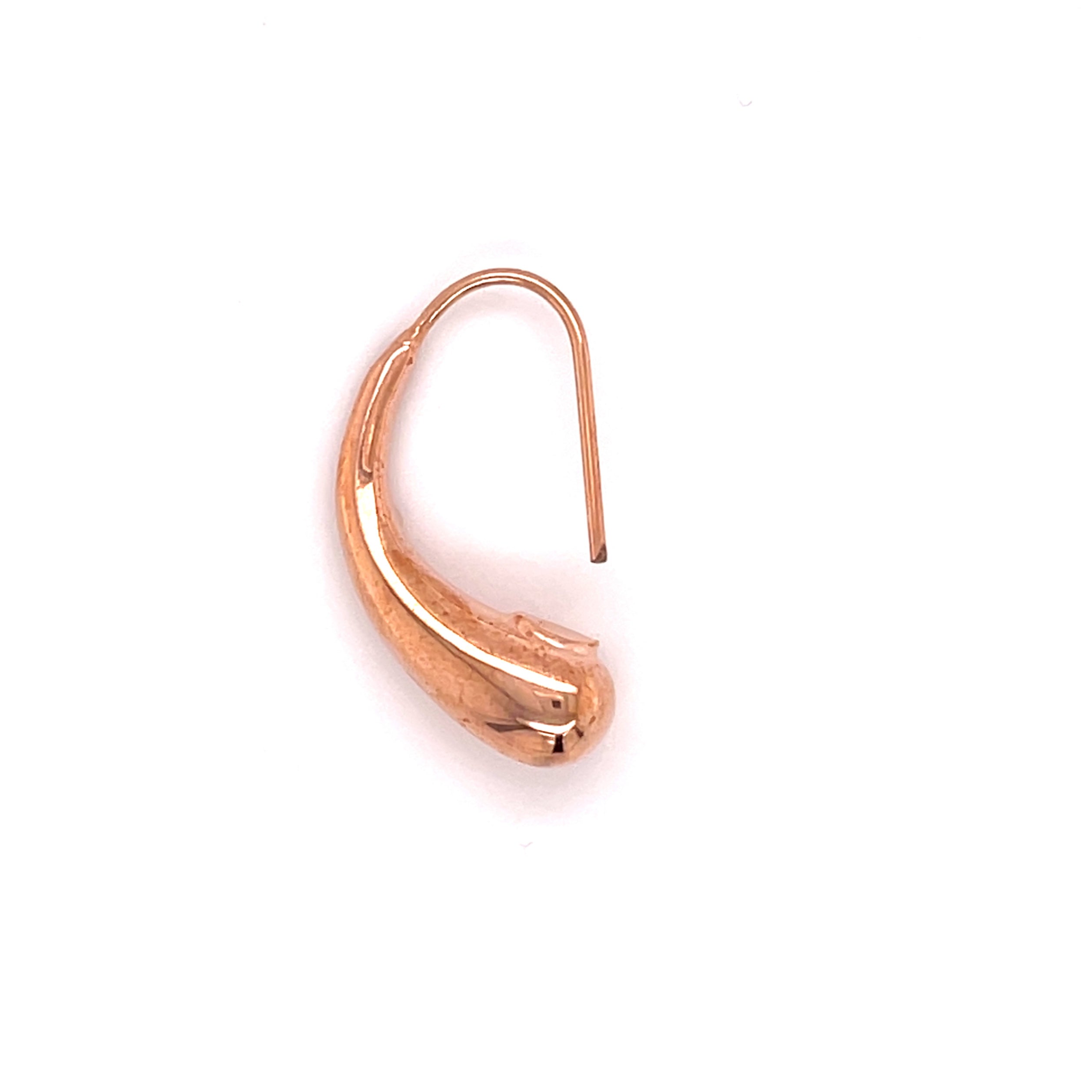 14K Gold Twist Teardrop Earrings