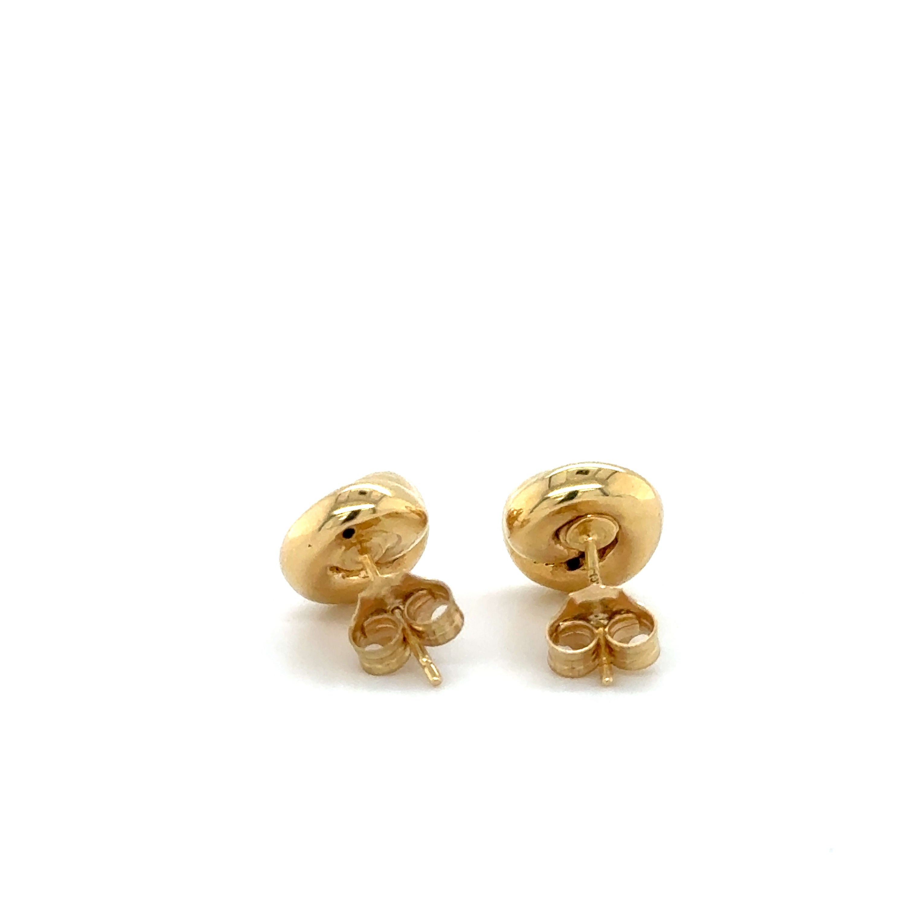 14K Gold Puffed Love Knot Stud Earring