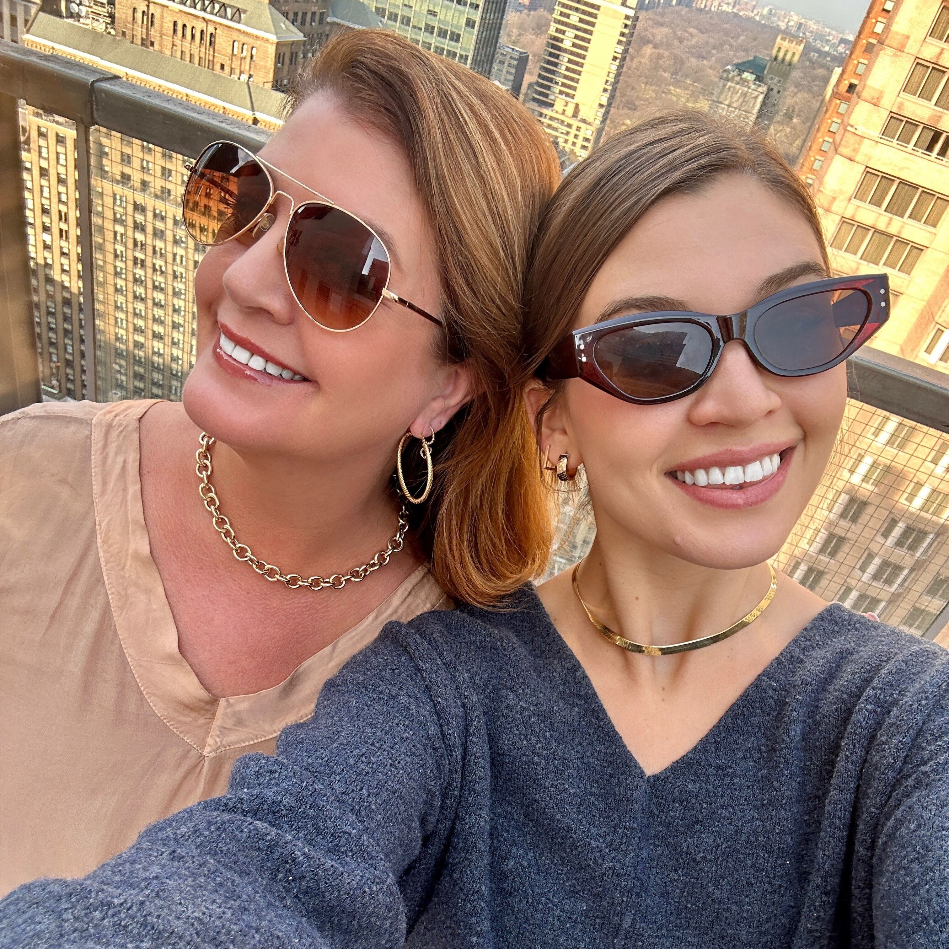 14K Gold 14" Herringbone Choker Necklace