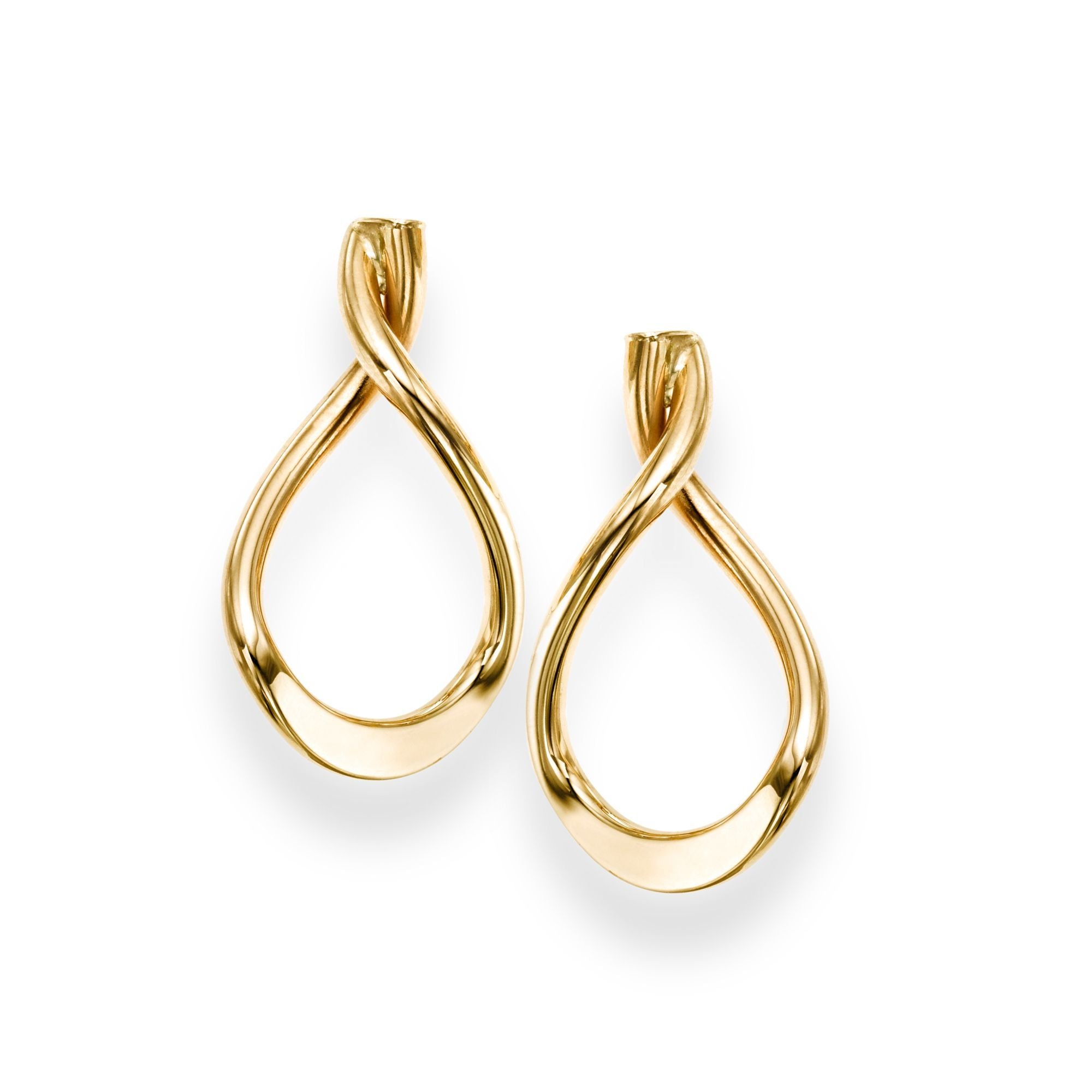 14K Yellow Gold Tardrop Drop Earring Set