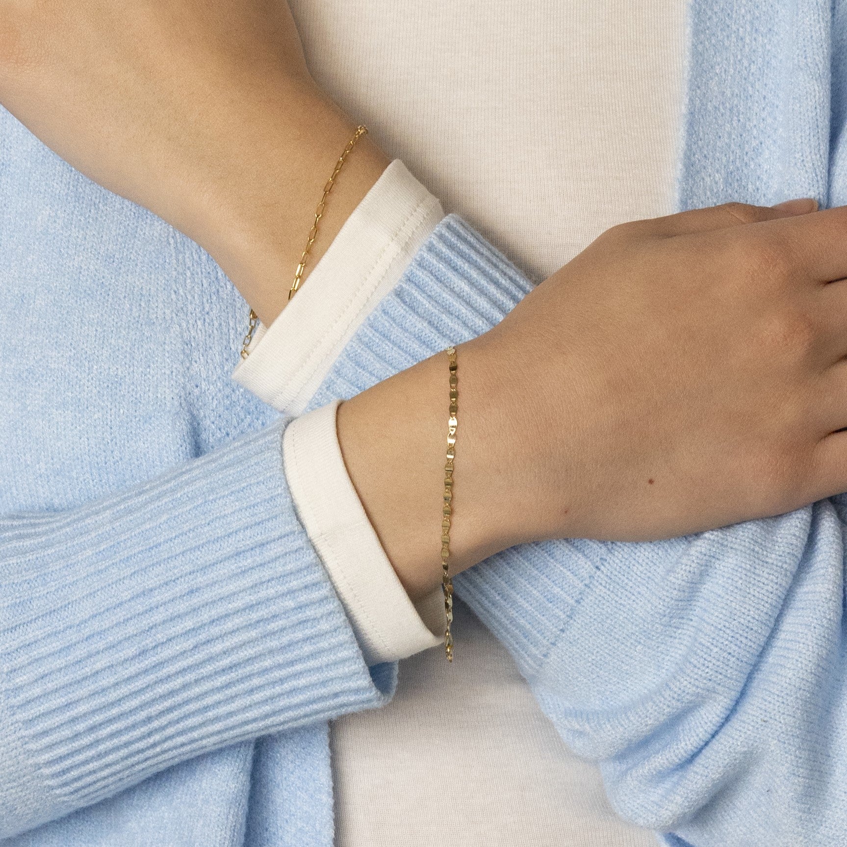 14K Gold Mirror Bracelet