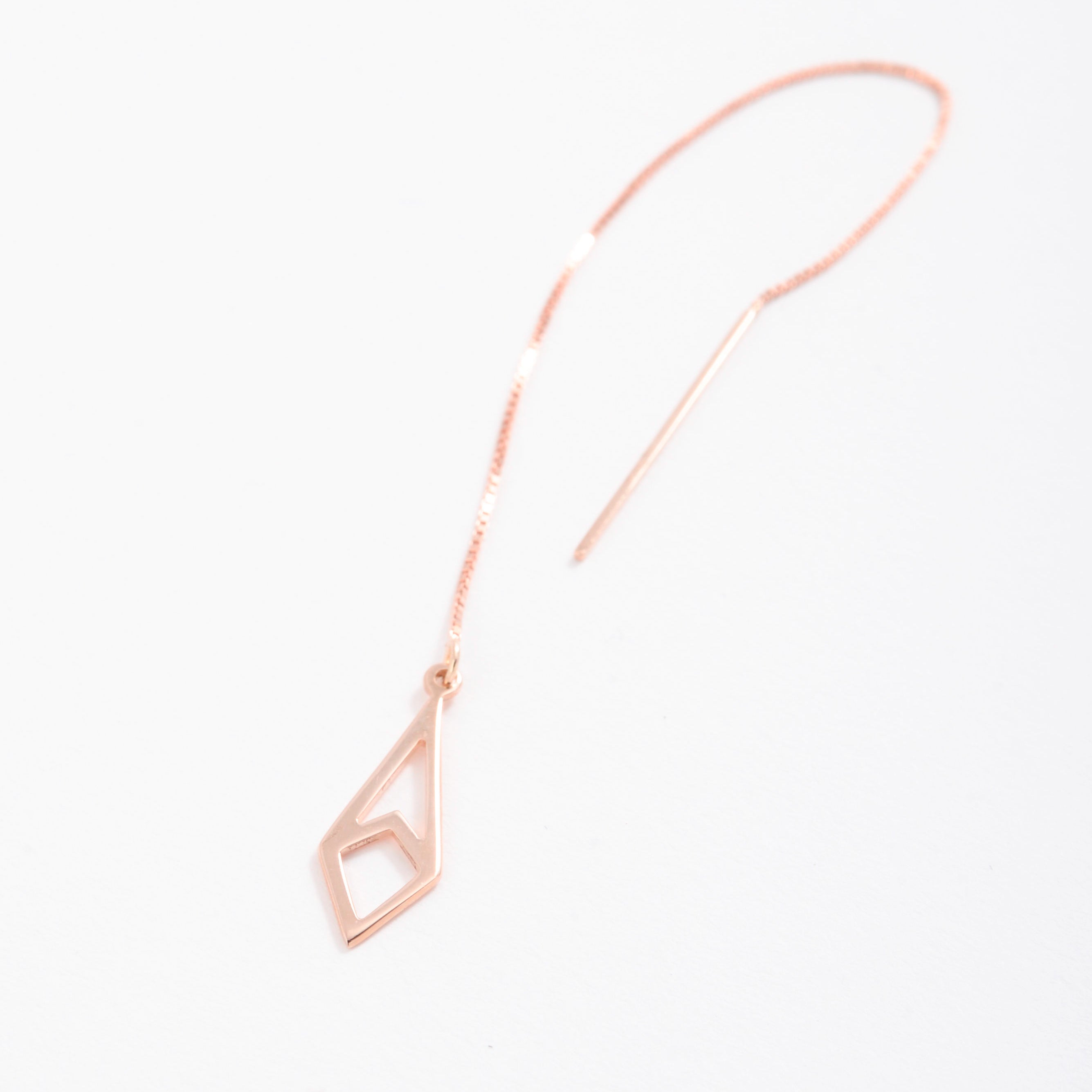 14K Gold Kite Threader Earrings