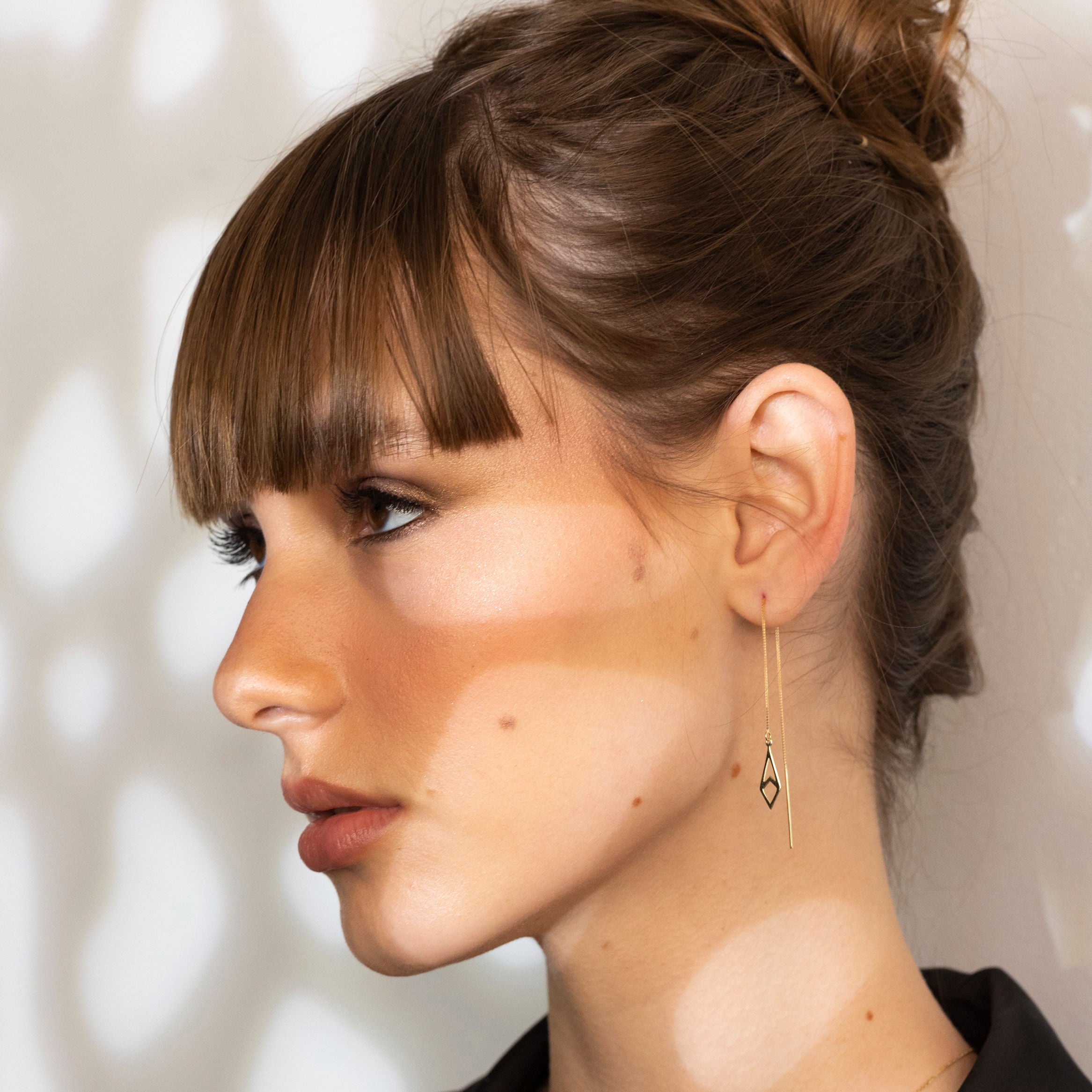 14K Gold Kite Threader Earrings