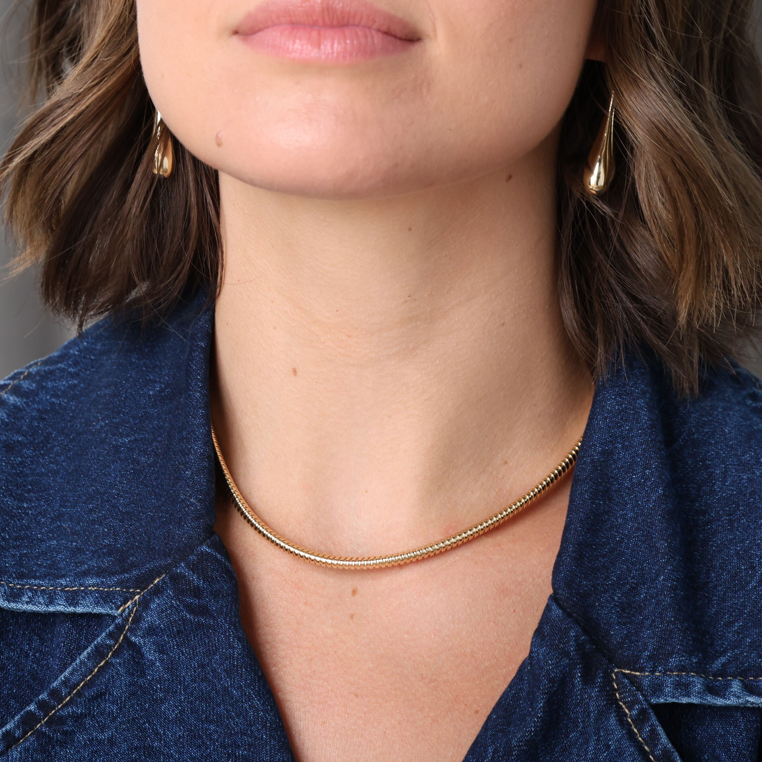 14K Gold Tubogas Necklace