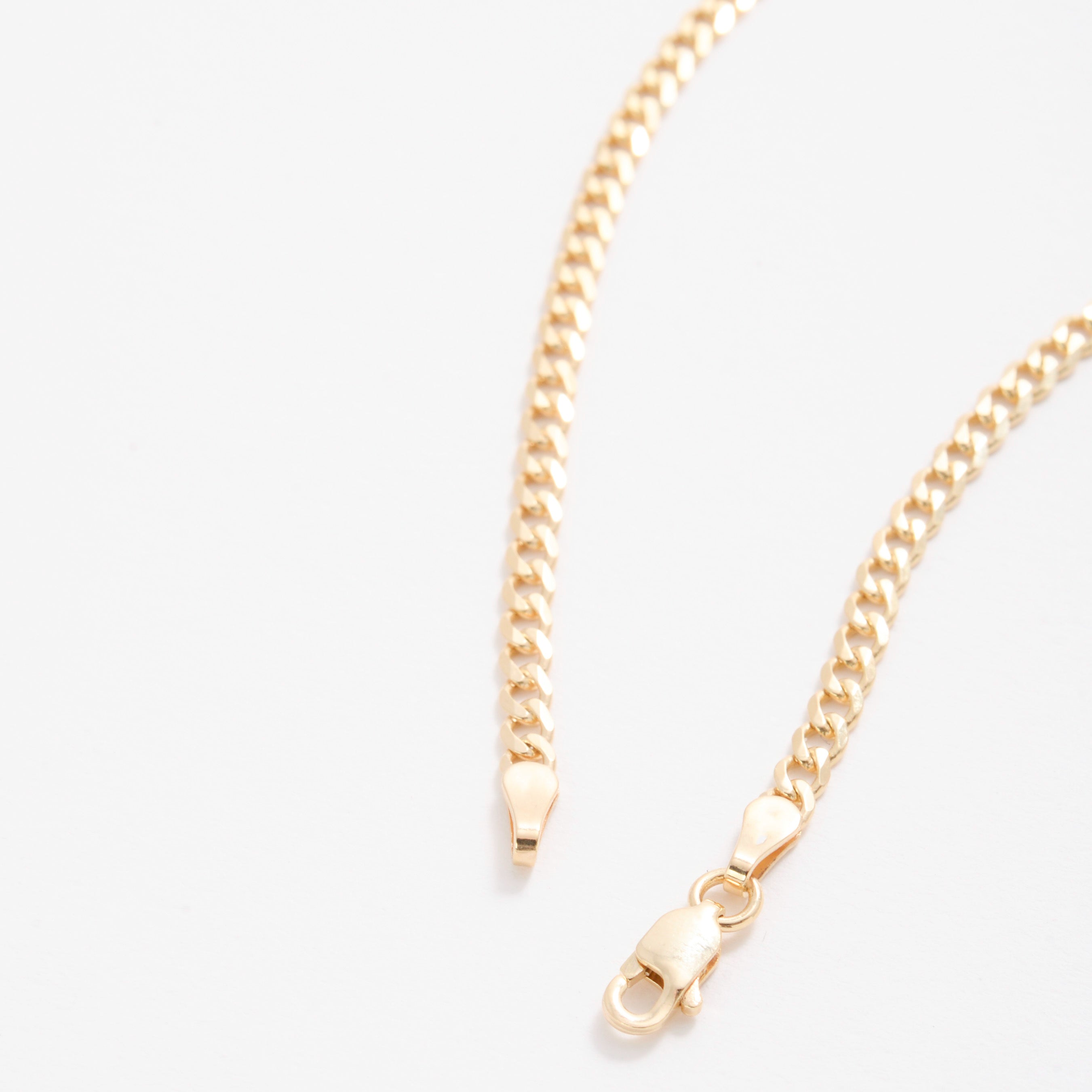 14K Gold 2.7mm Curb Link Bracelet