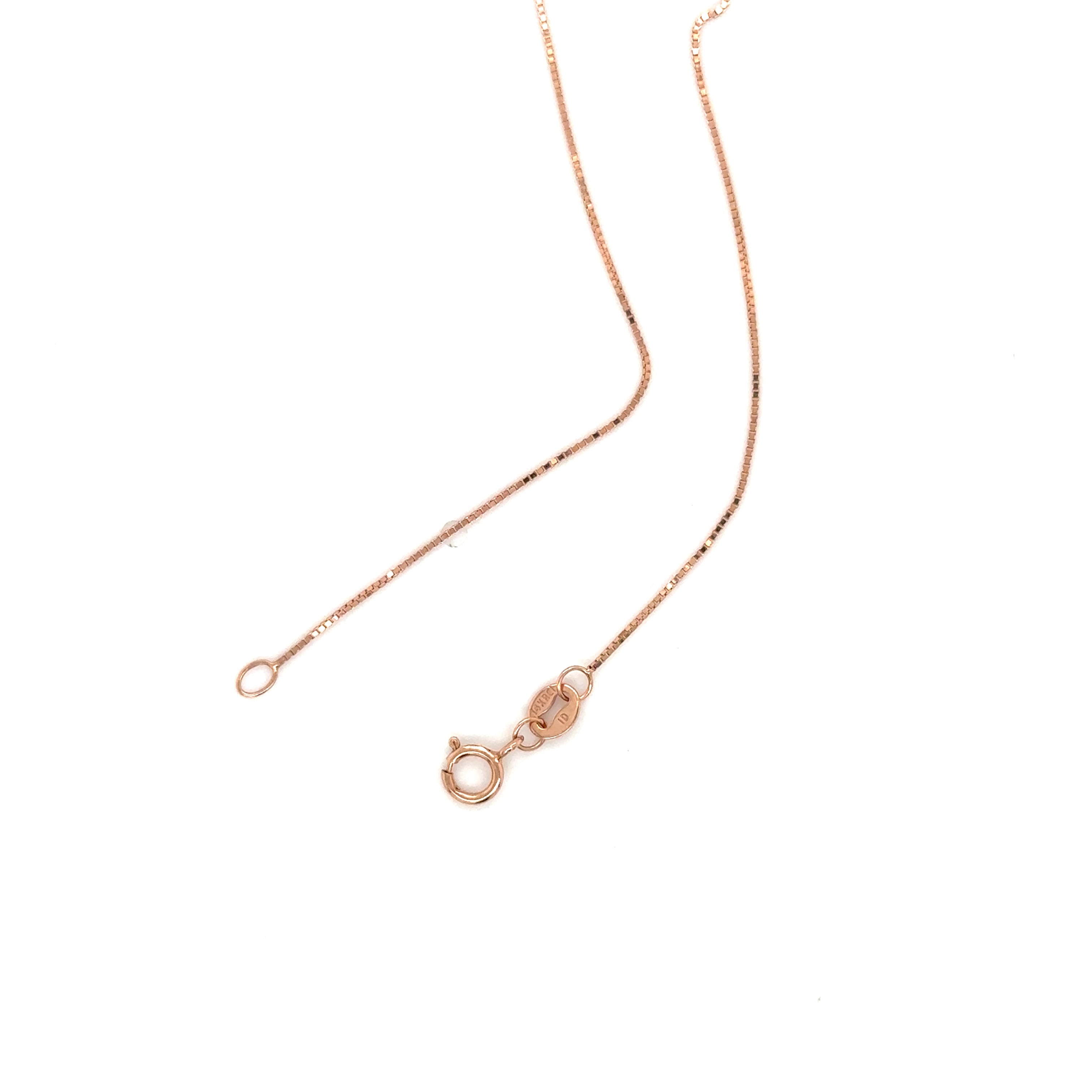 14K Rose Gold Large Open Heart Pendant Necklace