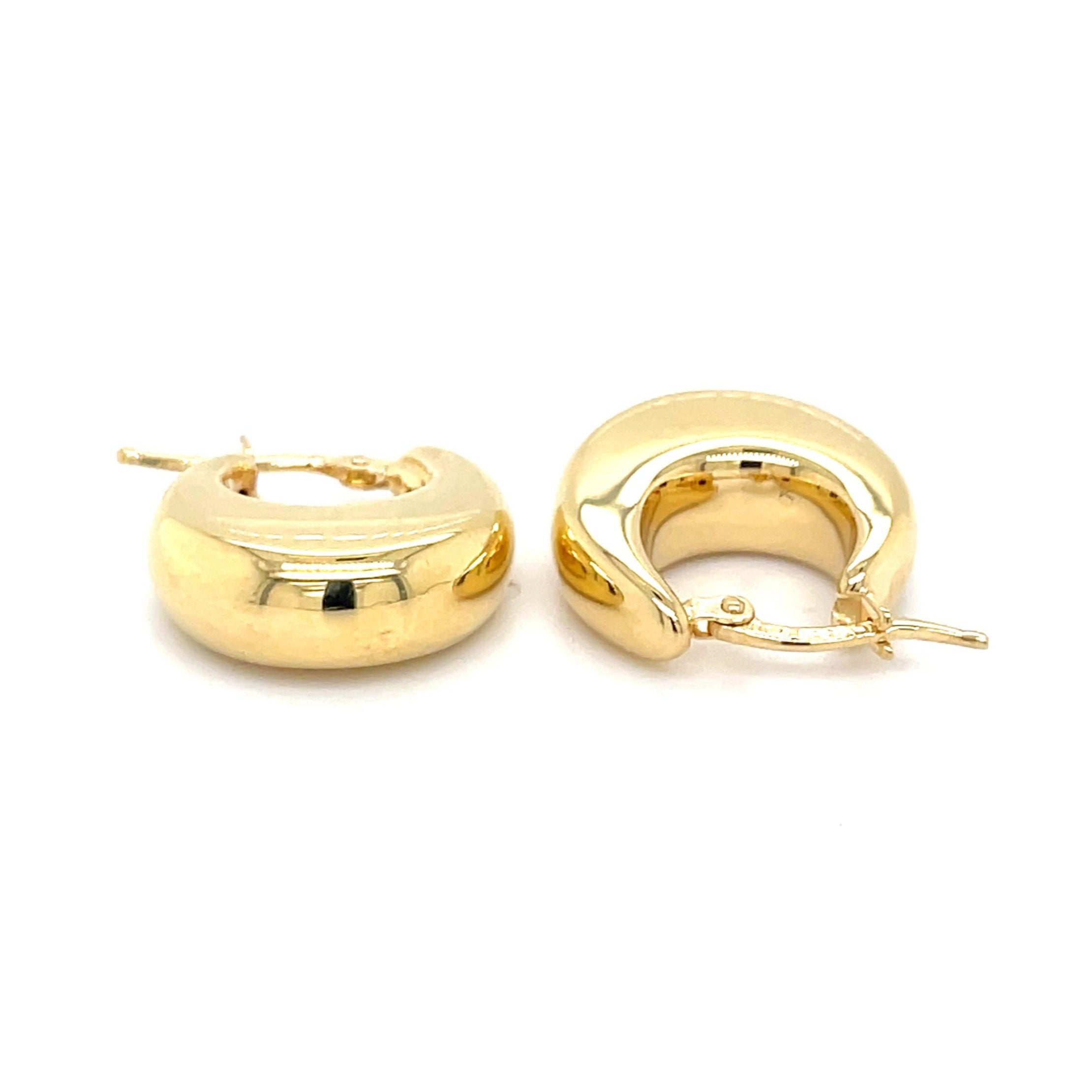 14K Gold Small Tapered Hoops