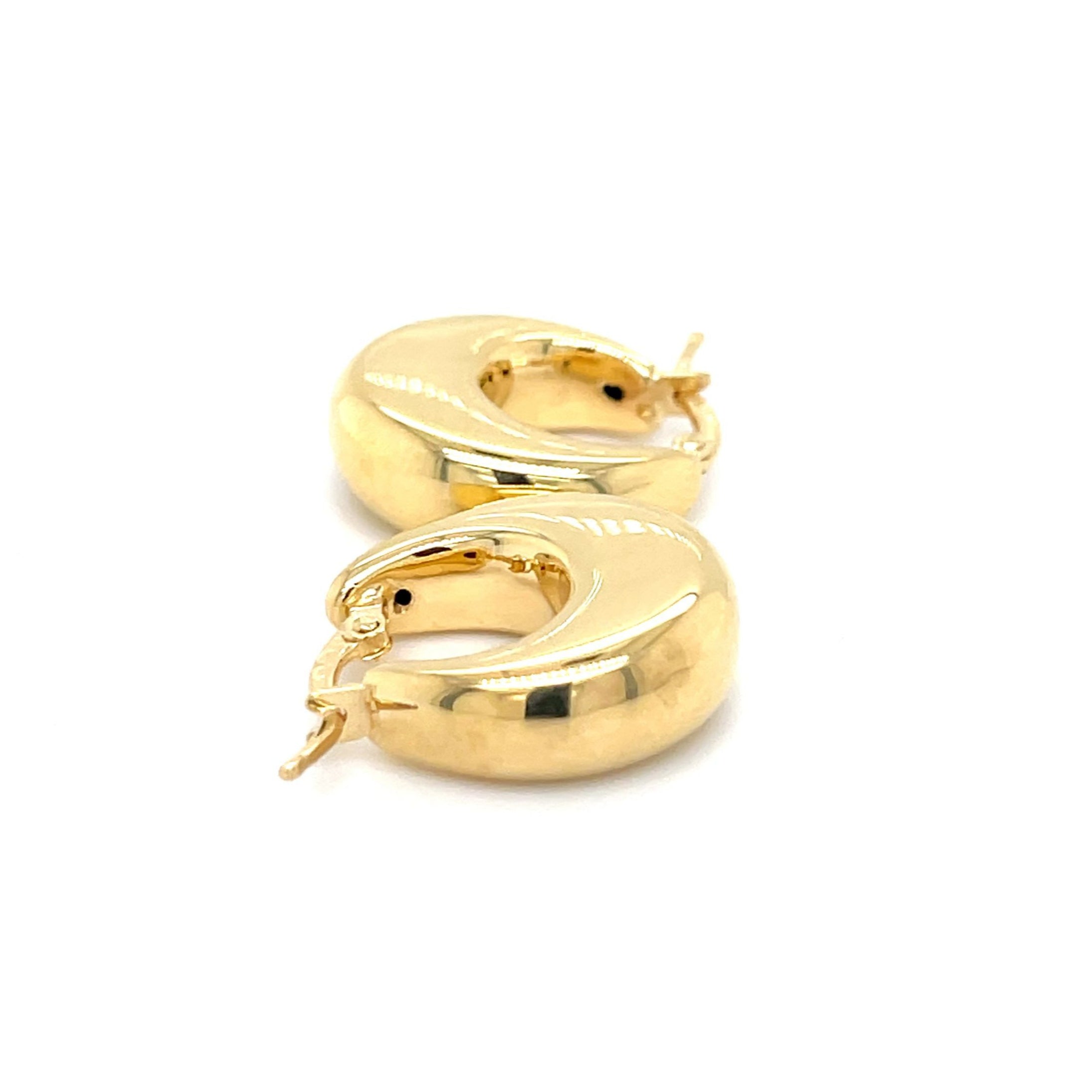 14K Gold Small Tapered Hoops