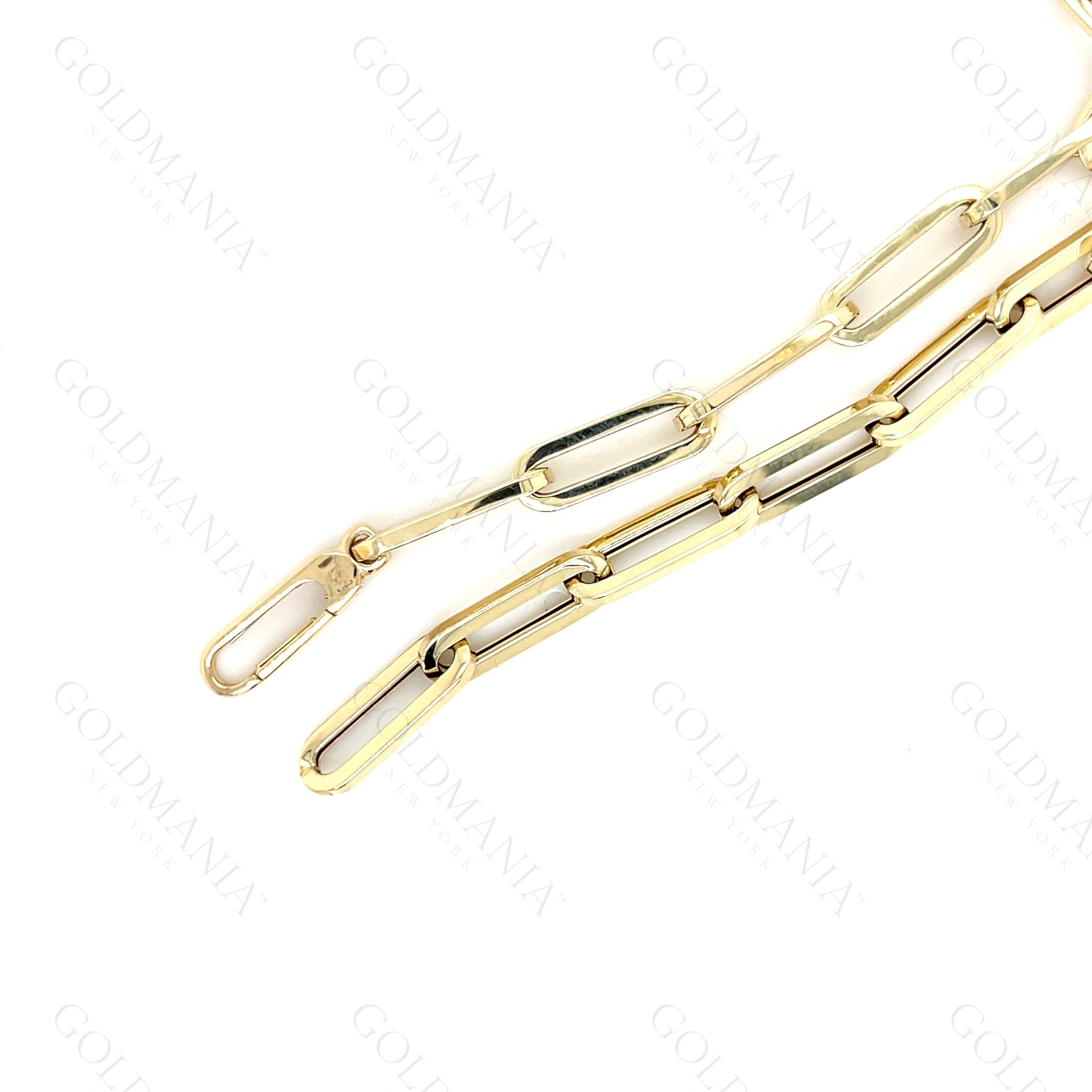 1 Ct Diamond Paperclip Necklace In 14K Gold