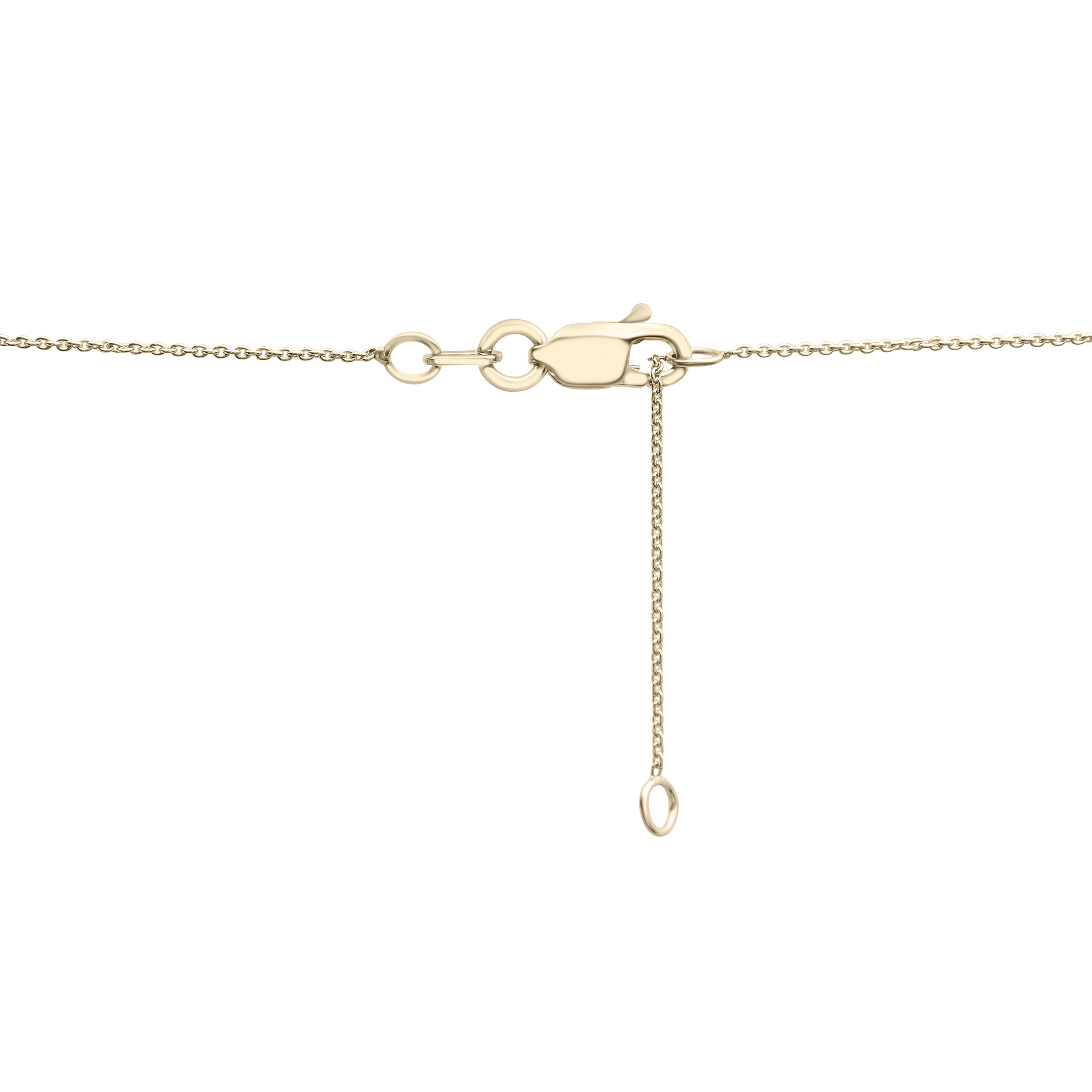 14K Gold Diamond Scatter Circle Pendant Necklace