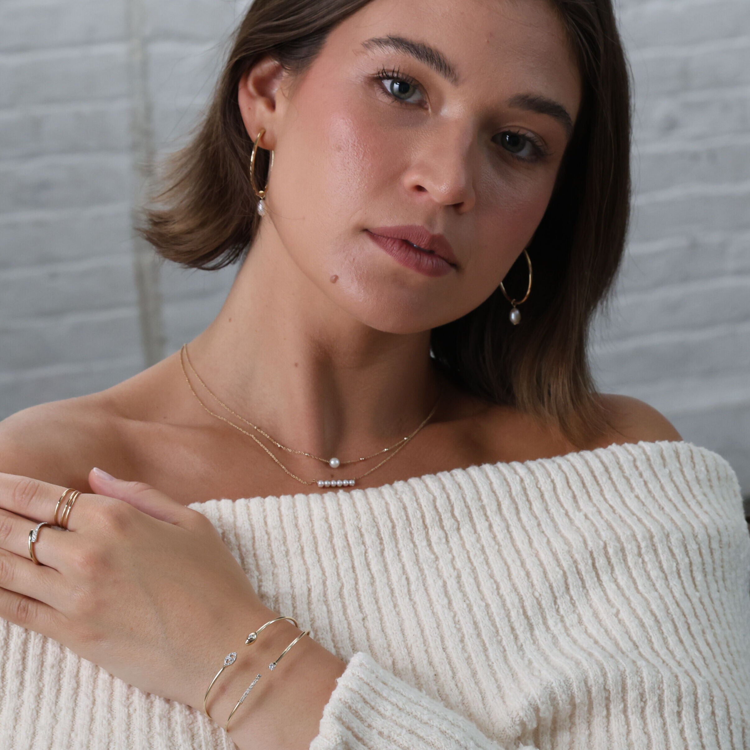 Pearl Solitaire Necklace In 14K Gold