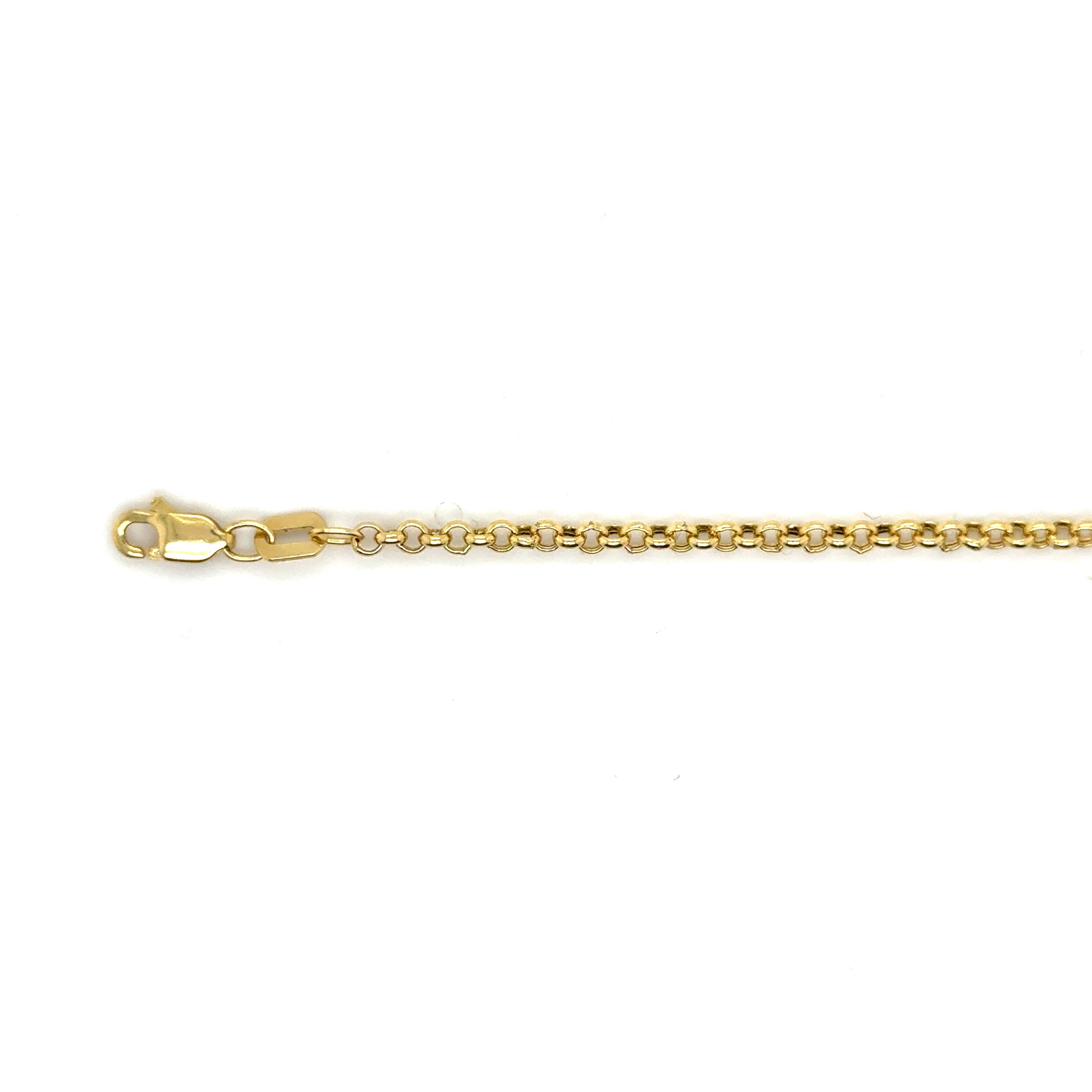 14K Gold O-Ring Rolo Necklace: Yellow, White or Two Tone Gold