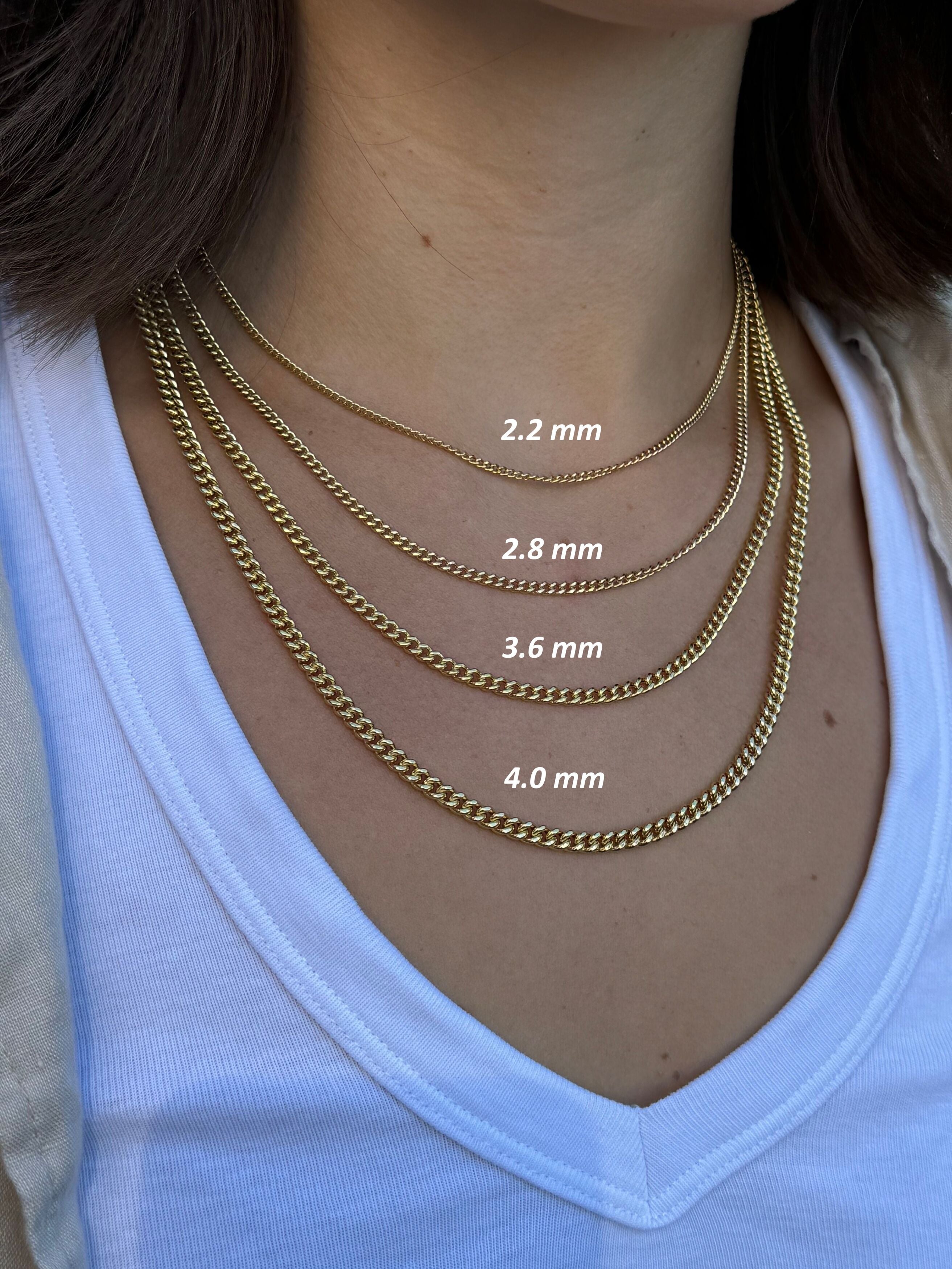 14K Gold Puffed Curb Link Necklace