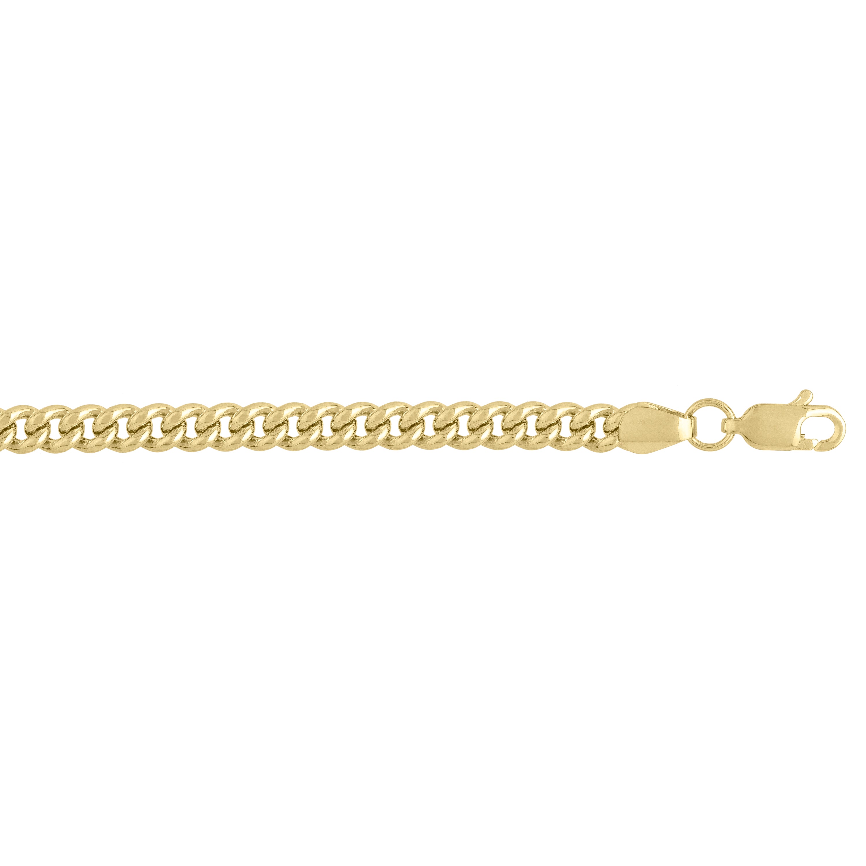 14K Gold Puffed Curb Link Necklace