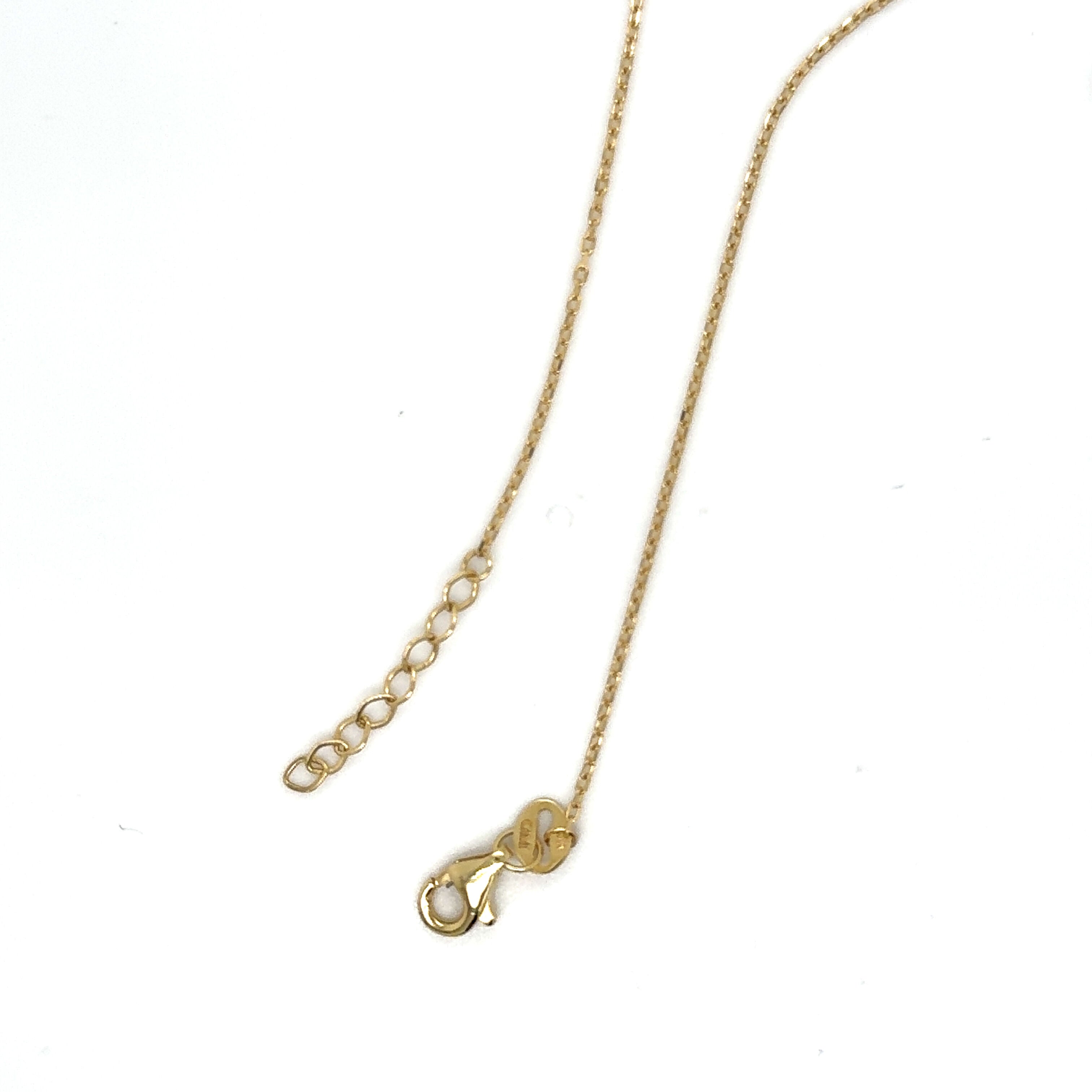 14K Gold Heart Station Necklace