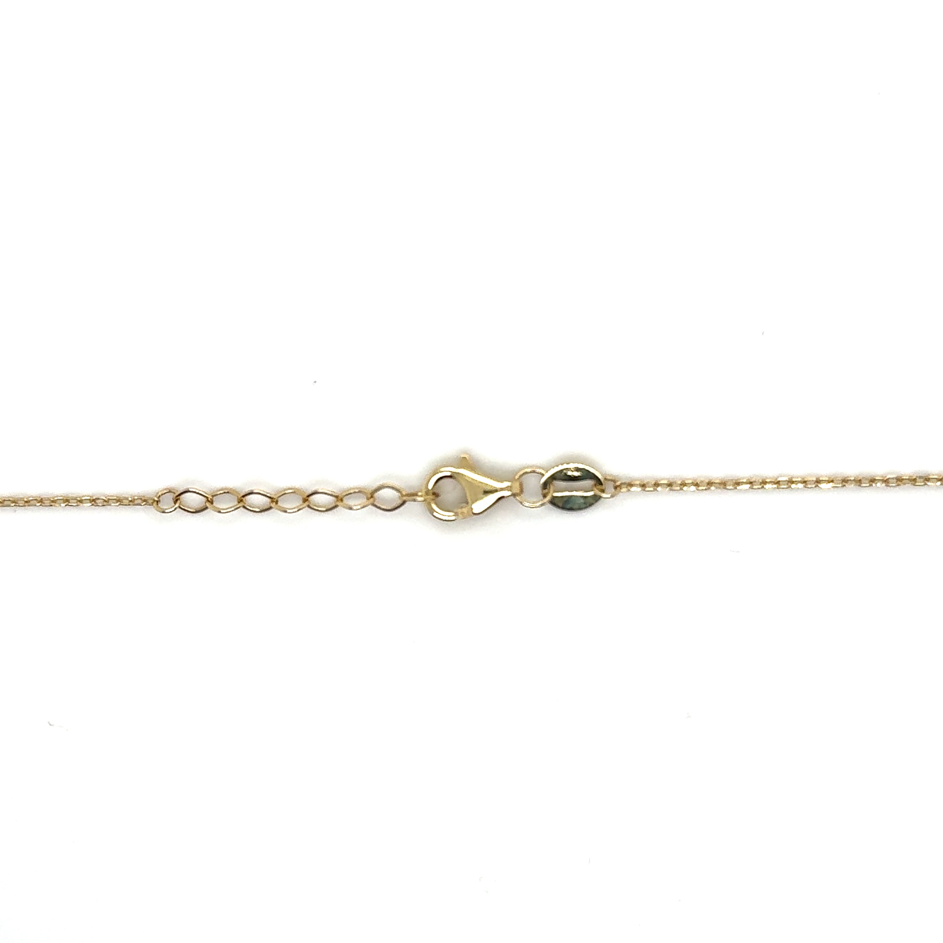 14K Gold Heart Station Necklace