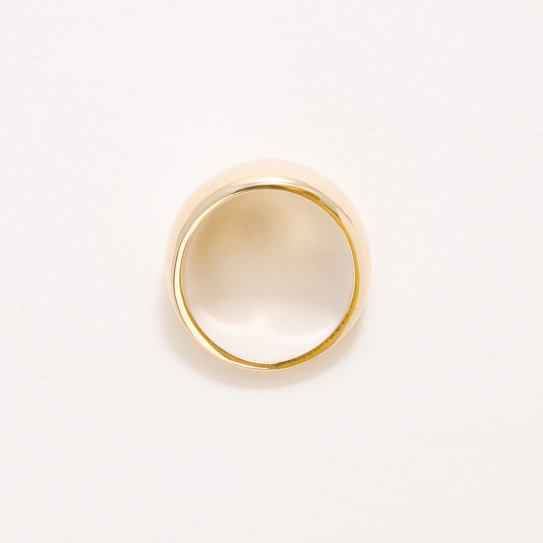 14K Gold Dome Signet Ring