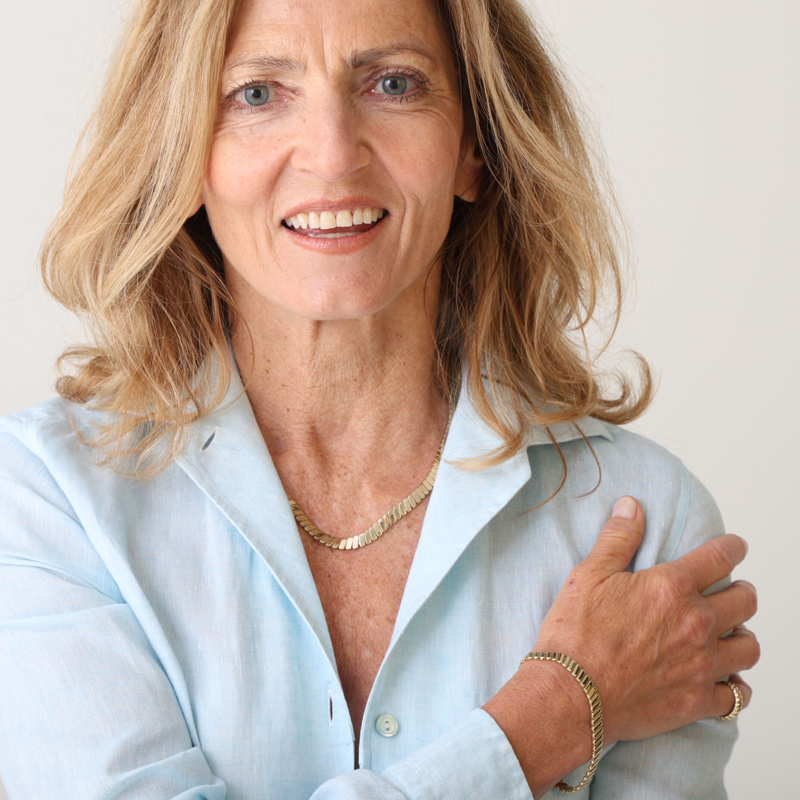 14K Gold Ribbed Link Necklace