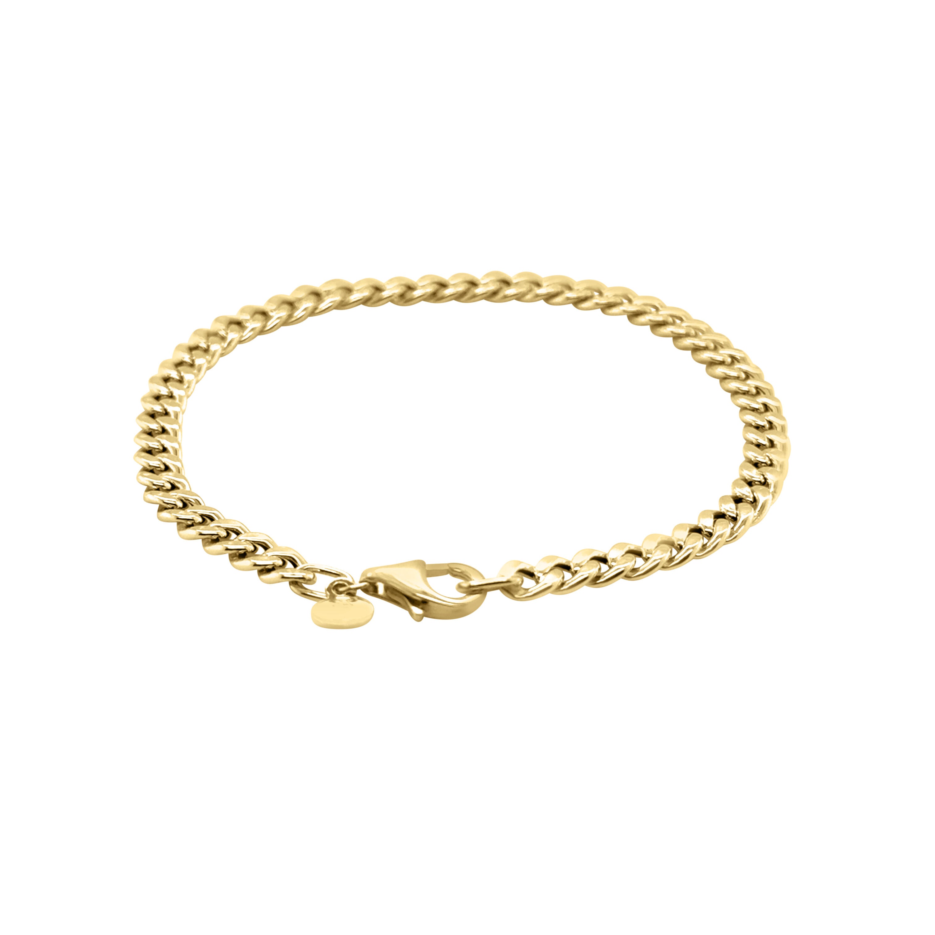 14K Gold Faceted Miami Cuban Link Bracelet – Lightweight & Stylish 4.5mm
