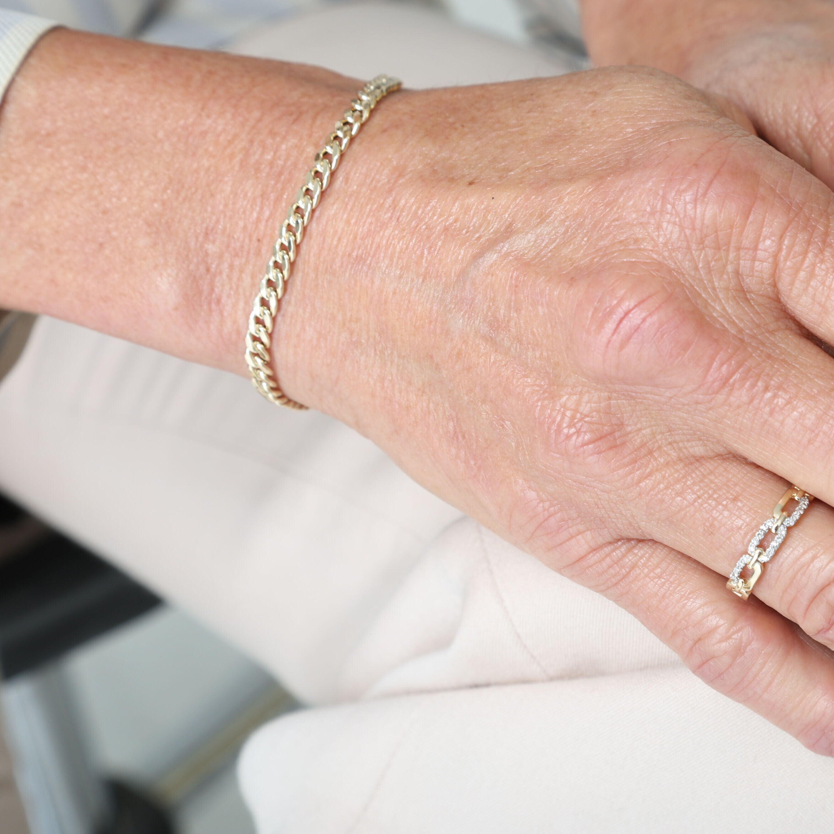 14K Gold 4.5mm Faceted Miami Cuban Link Necklace