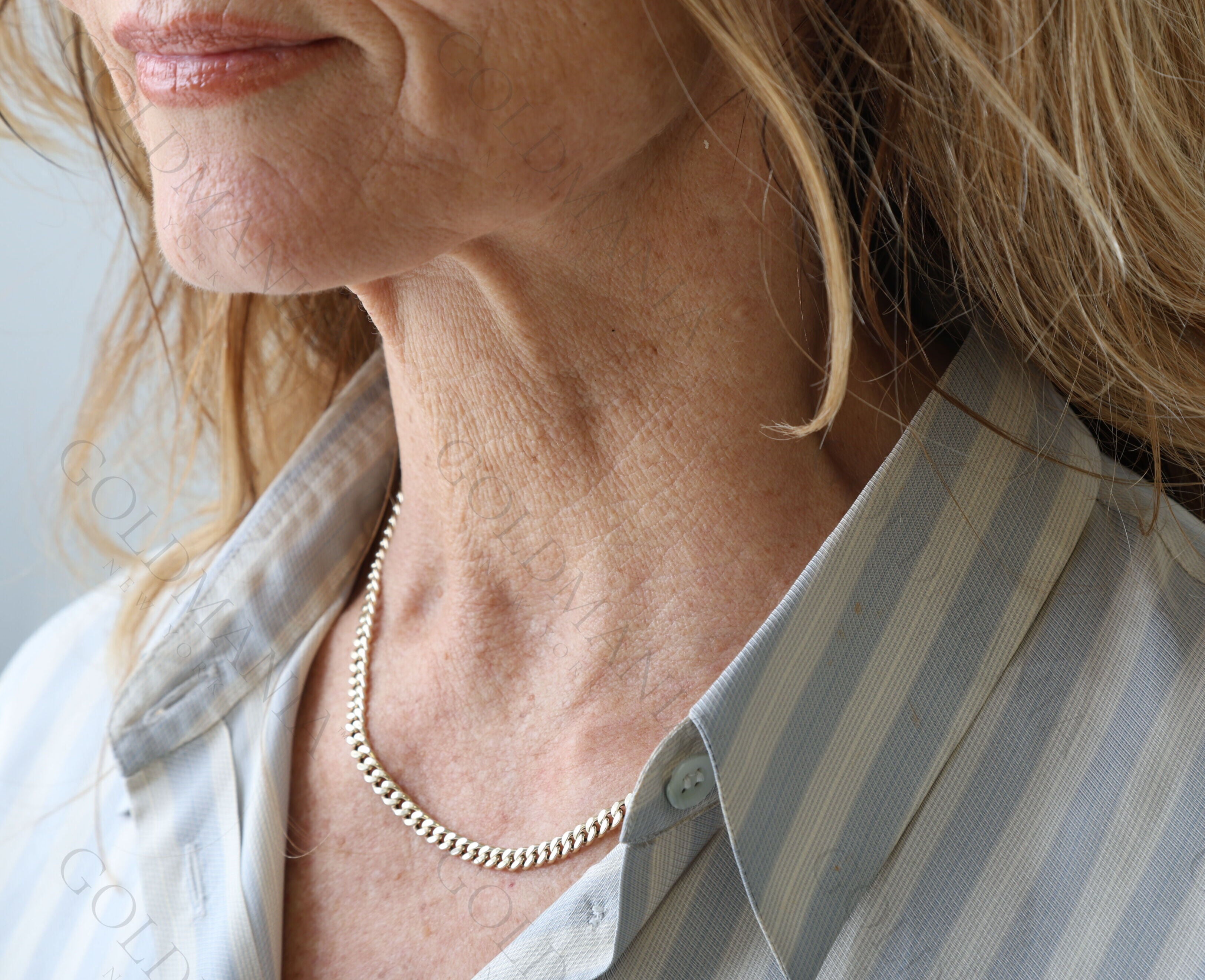 14K Gold 4.5mm Faceted Miami Cuban Link Necklace