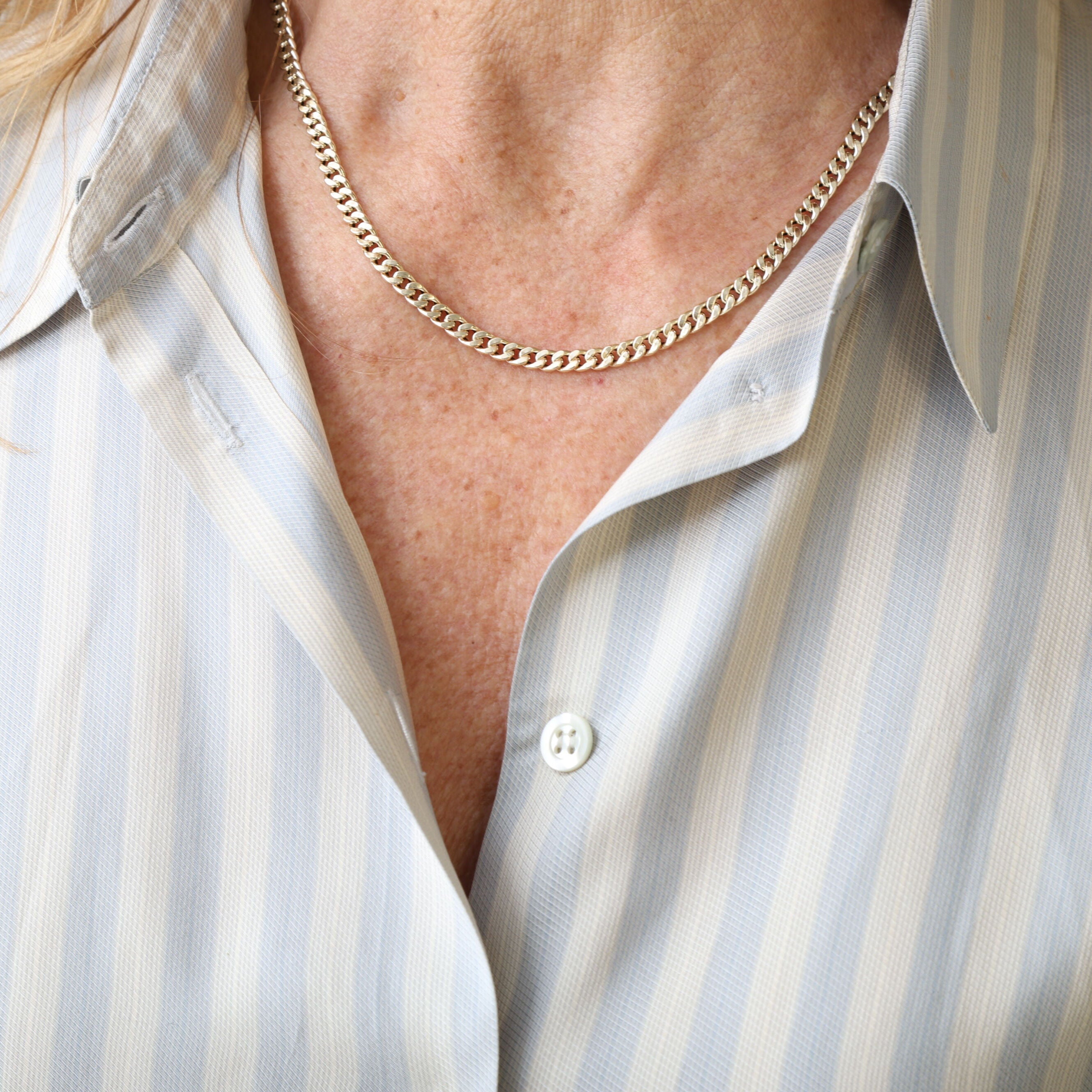 14K Gold 4.5mm Faceted Miami Cuban Link Necklace