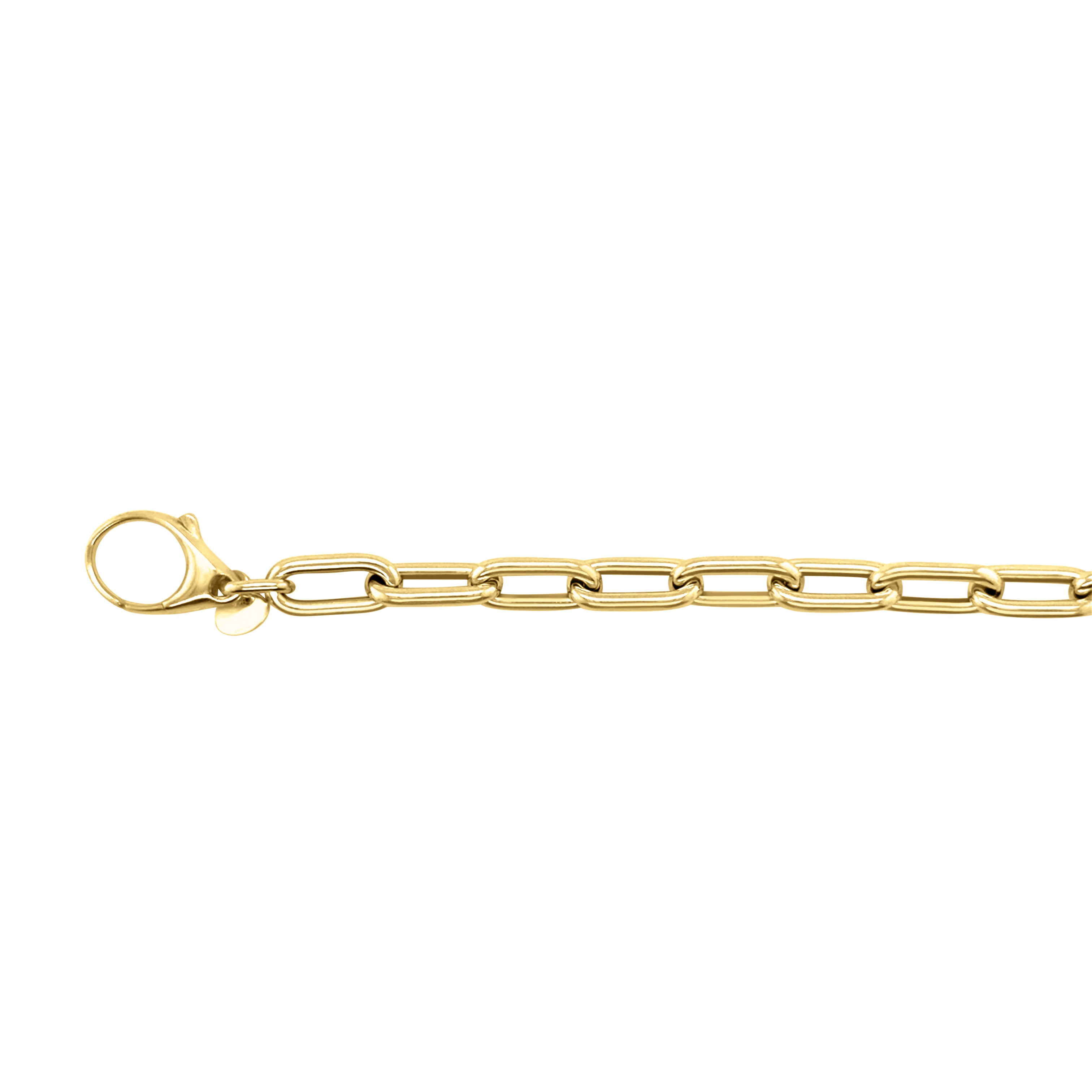 14K Gold Paperclip Necklace With Engravable Mini Charm