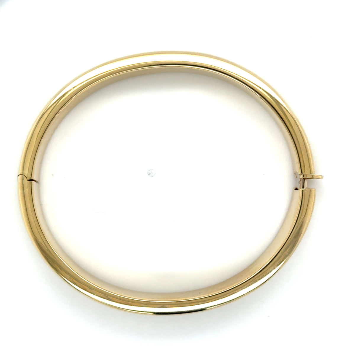 14K Gold Chunky 10mm Polished Bangle