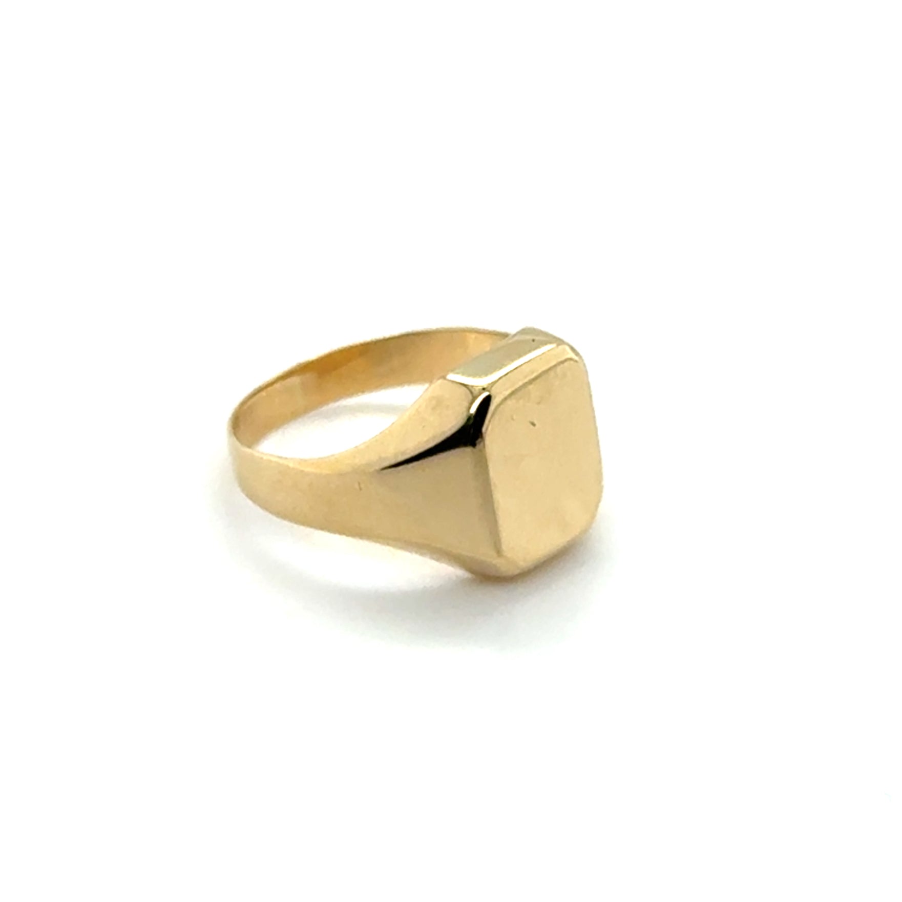 14K Gold Rectangular Signet Ring