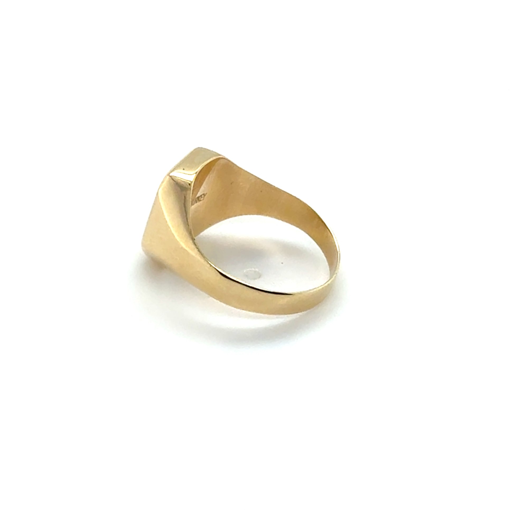 14K Gold Rectangular Signet Ring