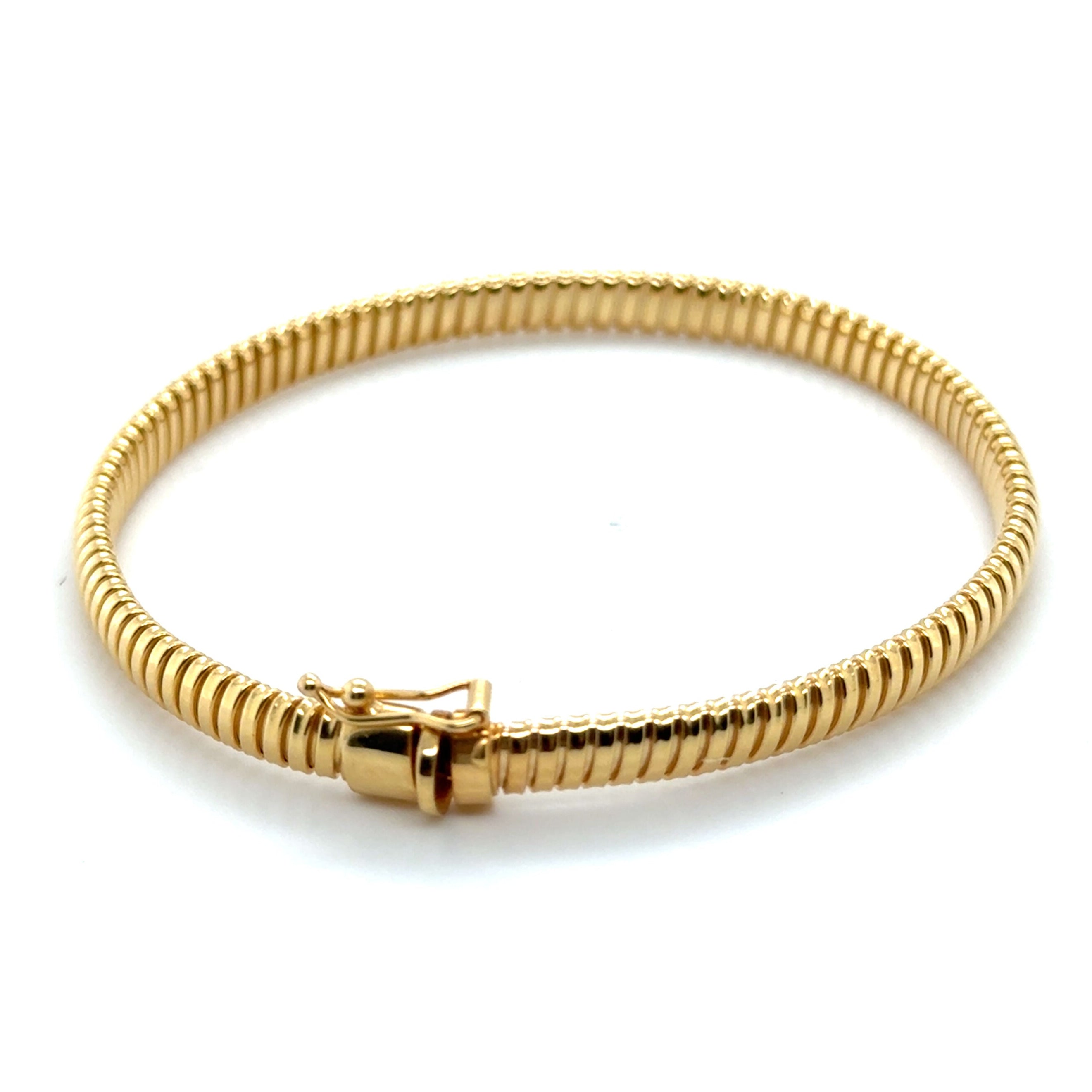 14K Gold 5mm Tobogas Bracelet: 7.25" Elegant & Timeless